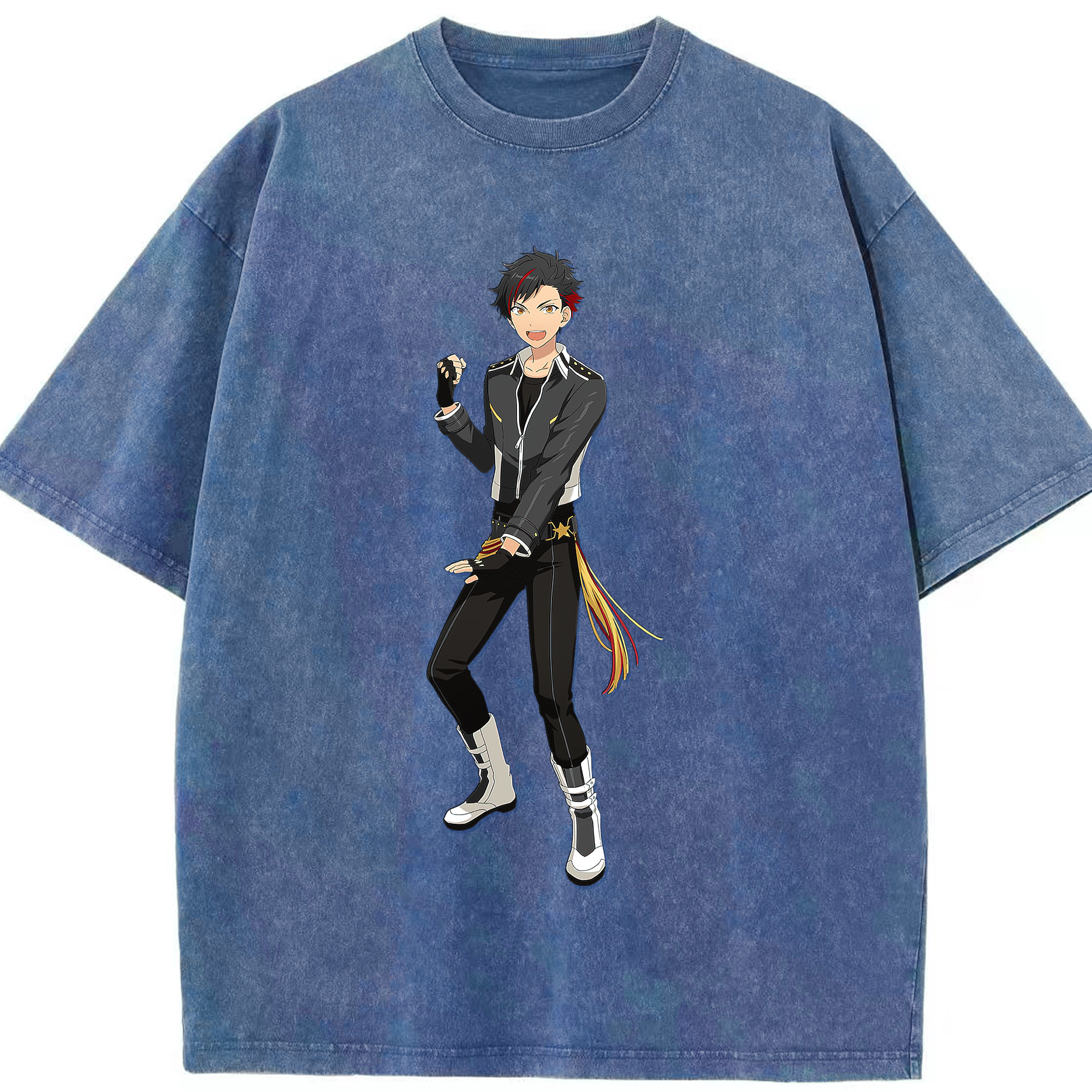 （画像用） あんさんぶるスターズ! Ensemble Stars 綿100% ヴィンテージ風 半袖Tシャツ（フロントプリント）