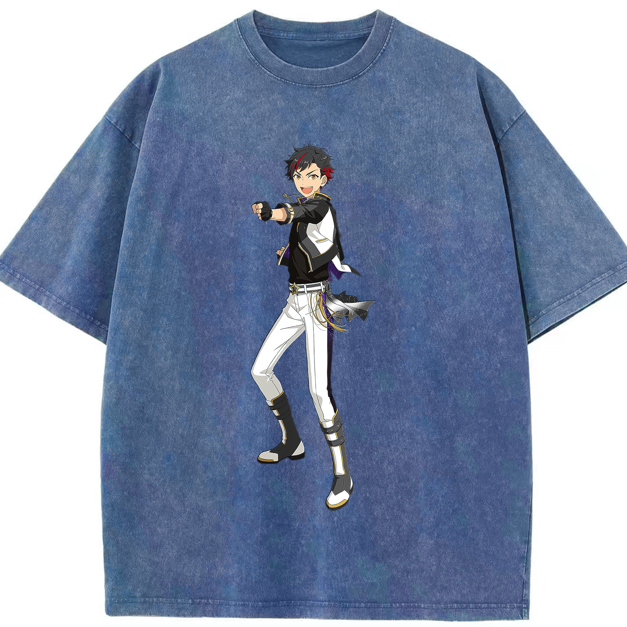 （画像用） あんさんぶるスターズ! Ensemble Stars 綿100% ヴィンテージ風 半袖Tシャツ（フロントプリント）