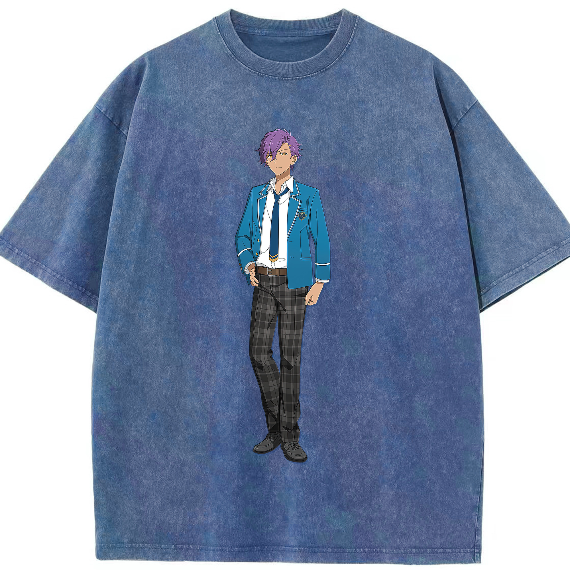 （画像用） あんさんぶるスターズ! Ensemble Stars 綿100% ヴィンテージ風 半袖Tシャツ（フロントプリント）