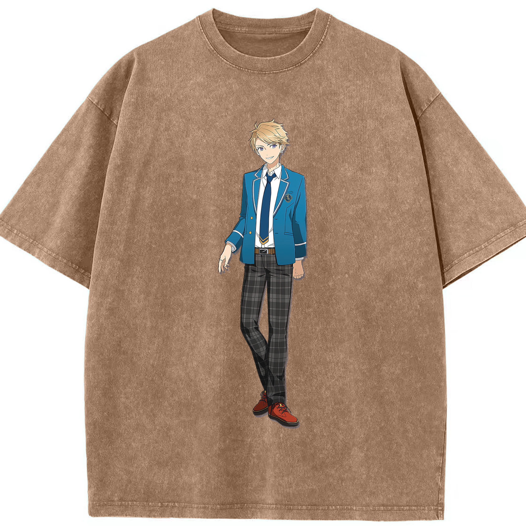 （画像用） あんさんぶるスターズ! Ensemble Stars 綿100% ヴィンテージ風 半袖Tシャツ（フロントプリント）