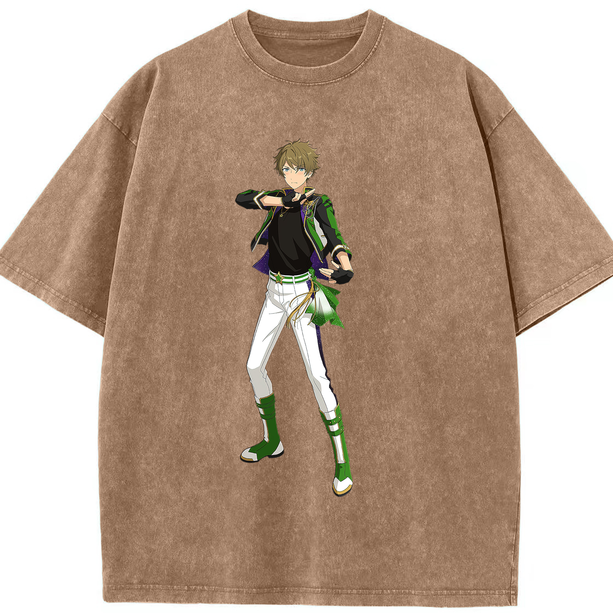 （画像用） あんさんぶるスターズ! Ensemble Stars 綿100% ヴィンテージ風 半袖Tシャツ（フロントプリント）