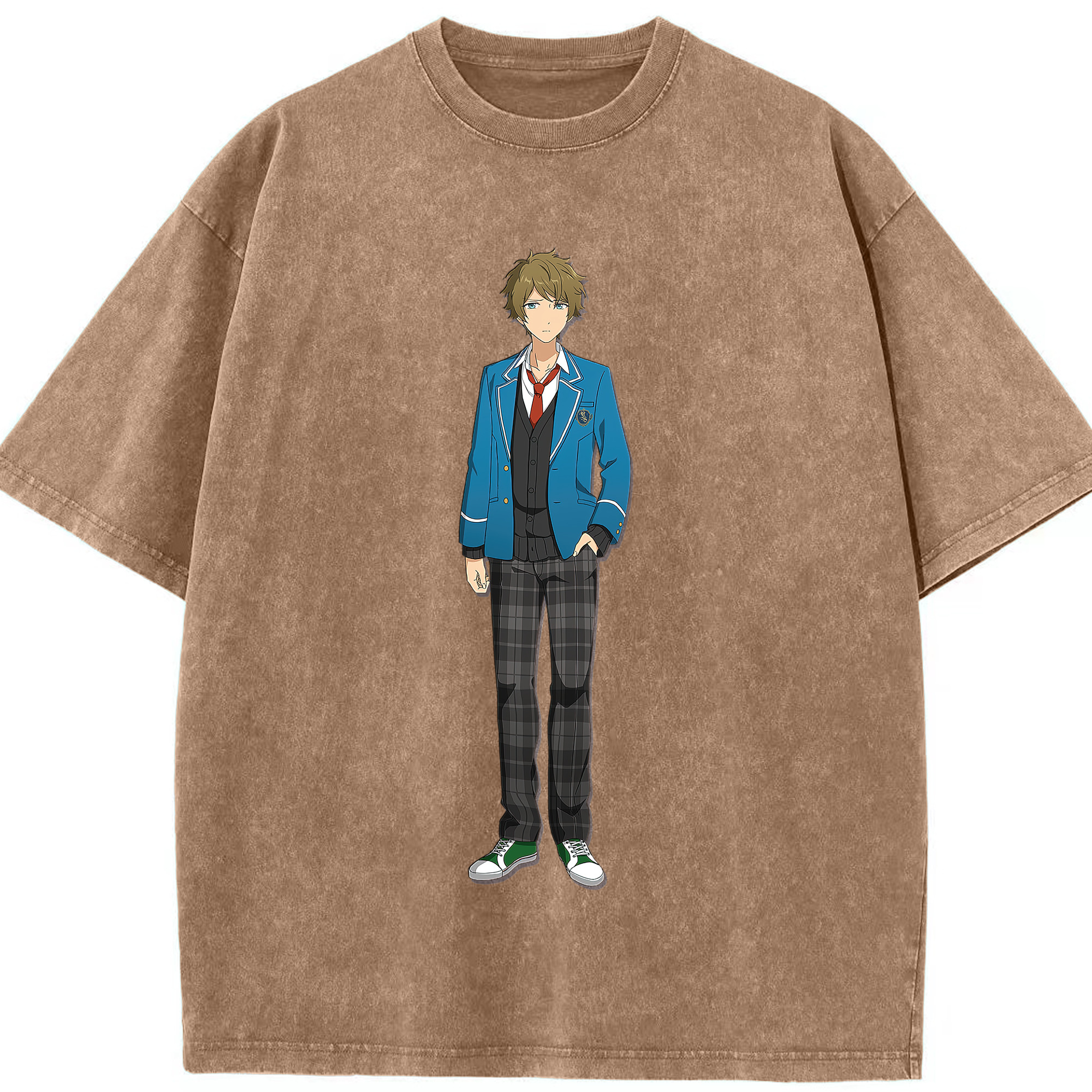 （画像用） あんさんぶるスターズ! Ensemble Stars 綿100% ヴィンテージ風 半袖Tシャツ（フロントプリント）