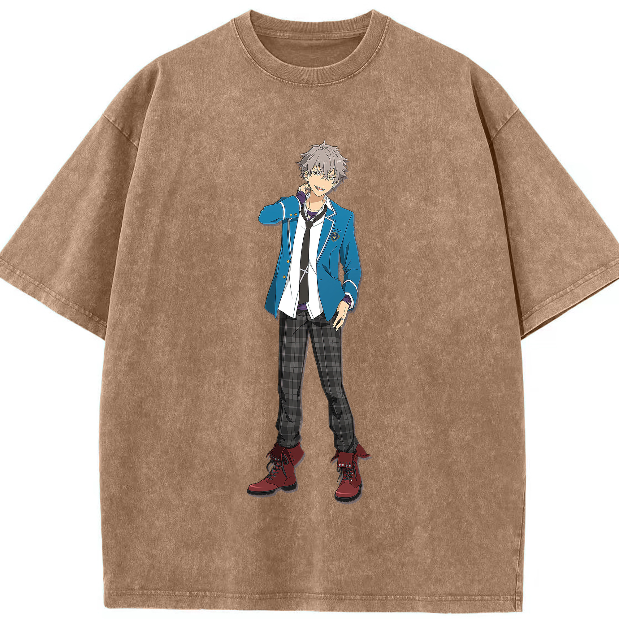 （画像用） あんさんぶるスターズ! Ensemble Stars 綿100% ヴィンテージ風 半袖Tシャツ（フロントプリント）
