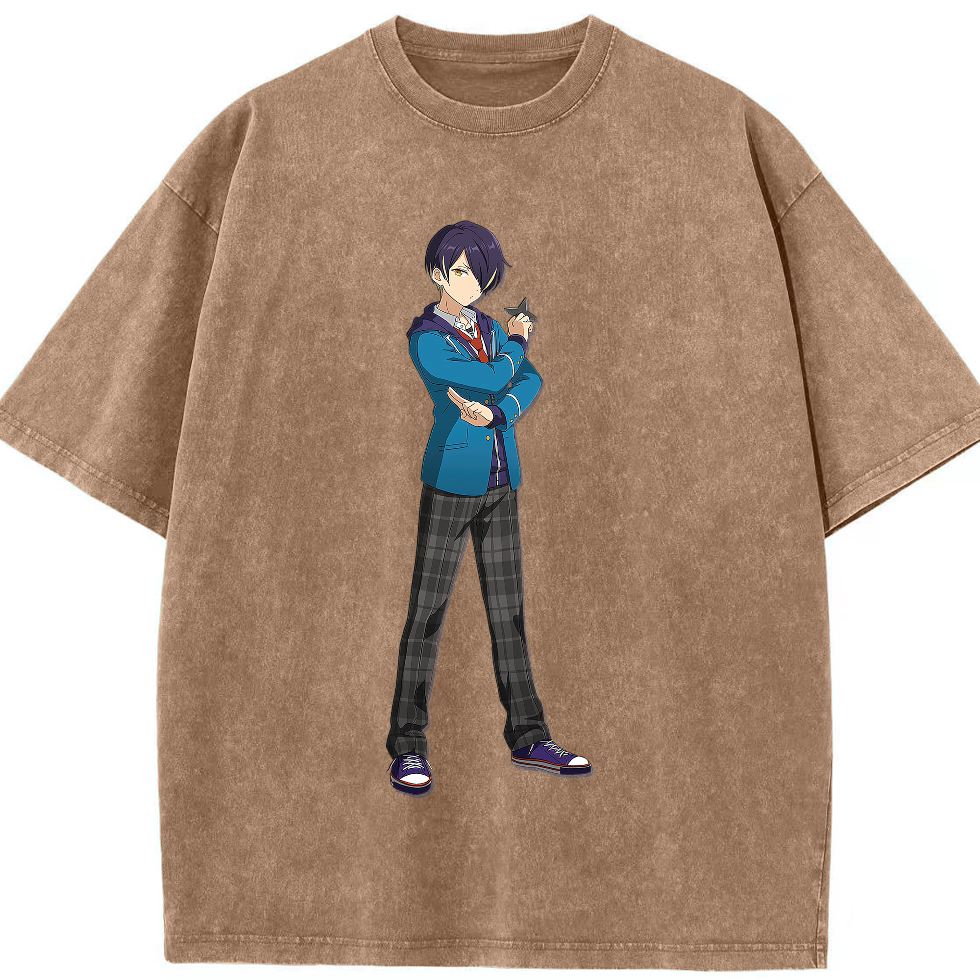 （画像用） あんさんぶるスターズ! Ensemble Stars 綿100% ヴィンテージ風 半袖Tシャツ（フロントプリント）