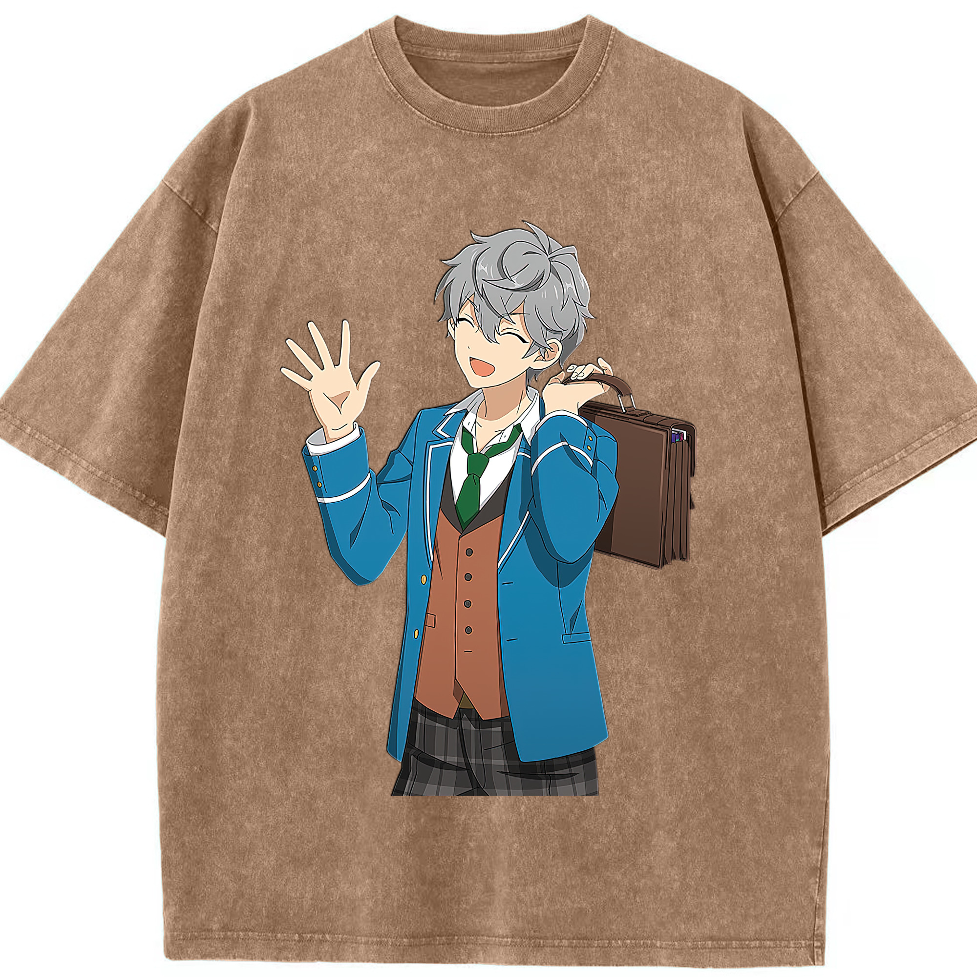 （画像用） あんさんぶるスターズ! Ensemble Stars 綿100% ヴィンテージ風 半袖Tシャツ（フロントプリント）