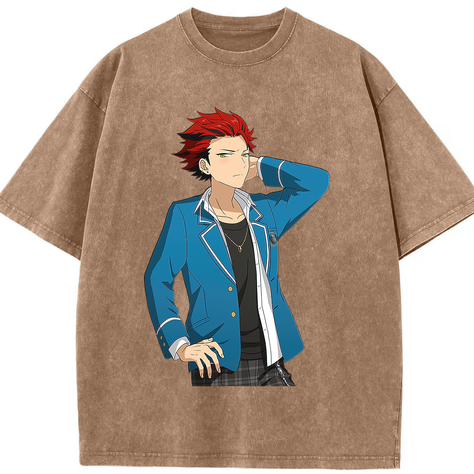 （画像用） あんさんぶるスターズ! Ensemble Stars 綿100% ヴィンテージ風 半袖Tシャツ（フロントプリント）