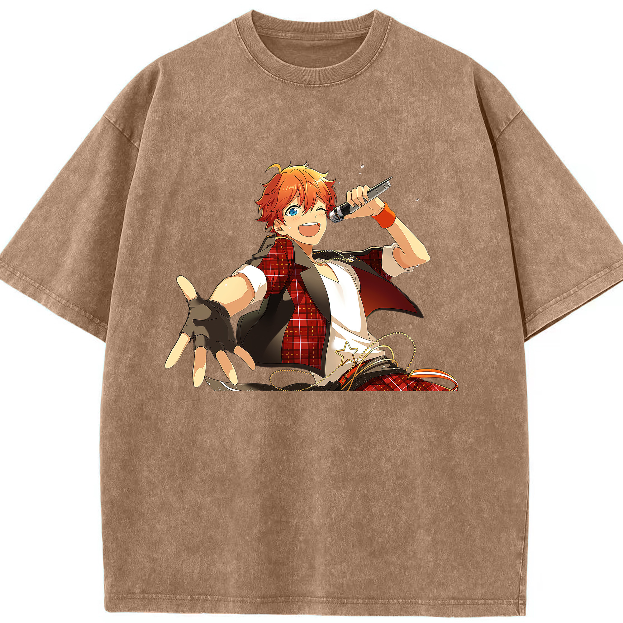 （画像用） あんさんぶるスターズ! Ensemble Stars 綿100% ヴィンテージ風 半袖Tシャツ（フロントプリント）