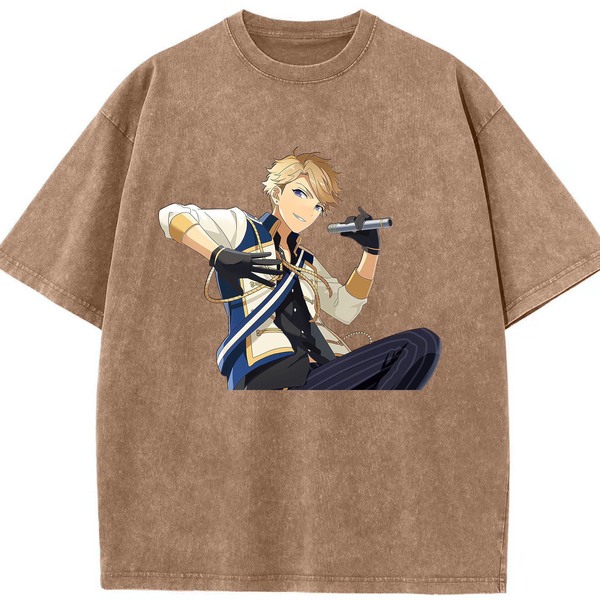 （画像用） あんさんぶるスターズ! Ensemble Stars 綿100% ヴィンテージ風 半袖Tシャツ（フロントプリント）