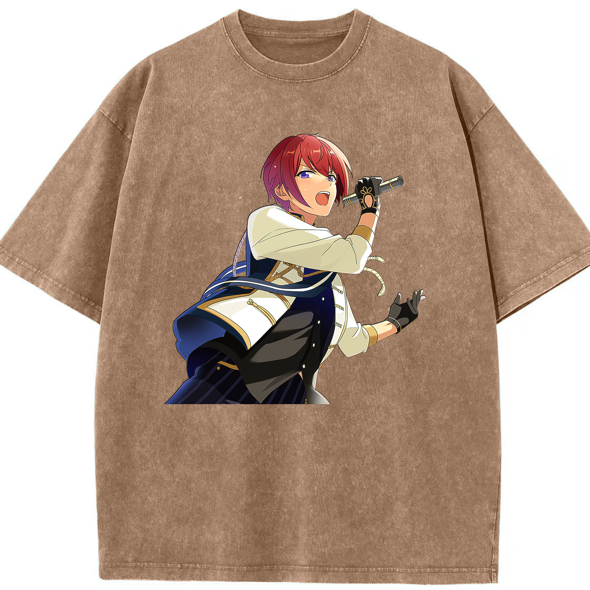（画像用） あんさんぶるスターズ! Ensemble Stars 綿100% ヴィンテージ風 半袖Tシャツ（フロントプリント）