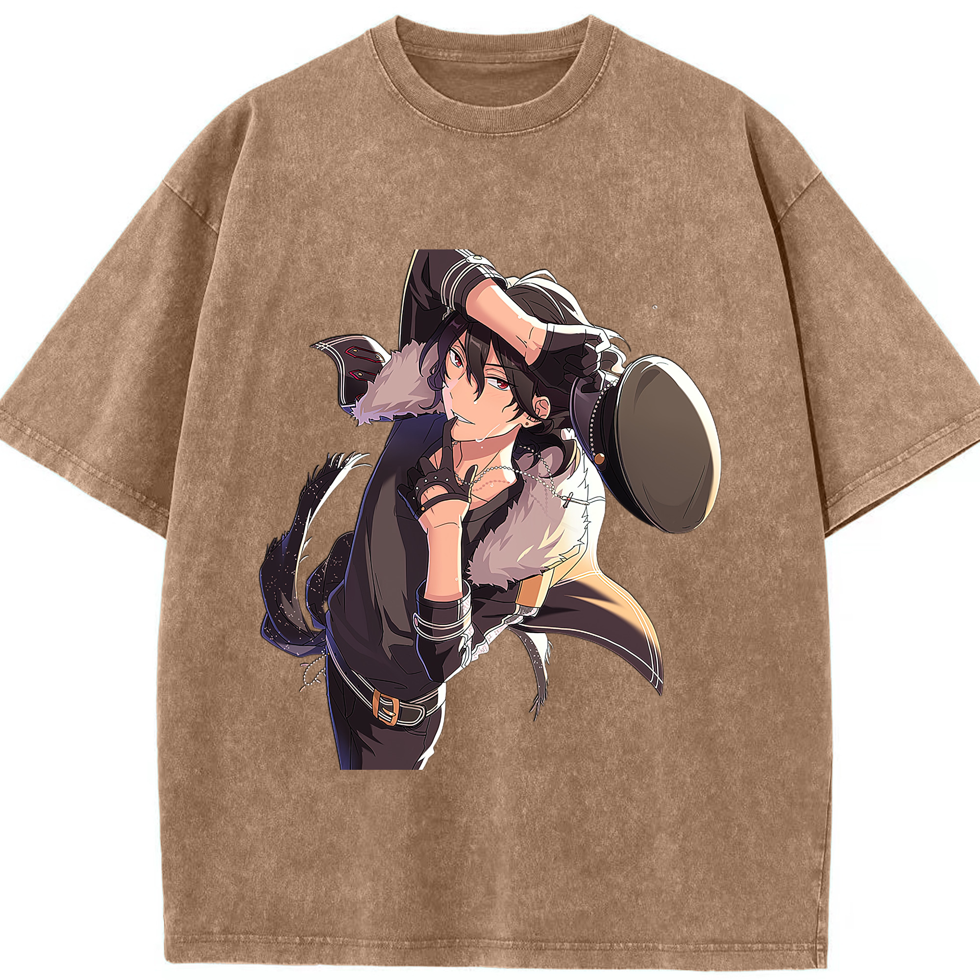 （画像用） あんさんぶるスターズ! Ensemble Stars 綿100% ヴィンテージ風 半袖Tシャツ（フロントプリント）