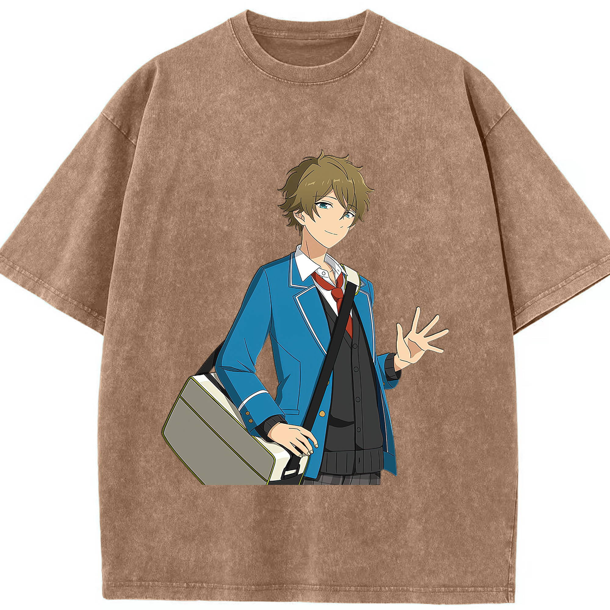 （画像用） あんさんぶるスターズ! Ensemble Stars 綿100% ヴィンテージ風 半袖Tシャツ（フロントプリント）