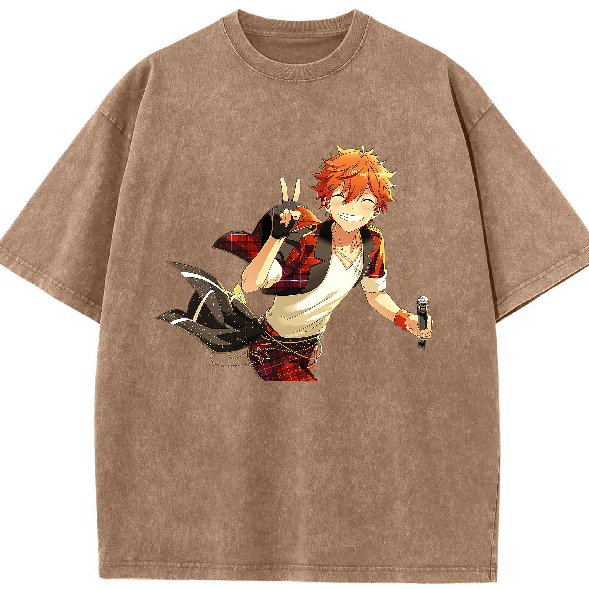 （画像用） あんさんぶるスターズ! Ensemble Stars 綿100% ヴィンテージ風 半袖Tシャツ（フロントプリント）