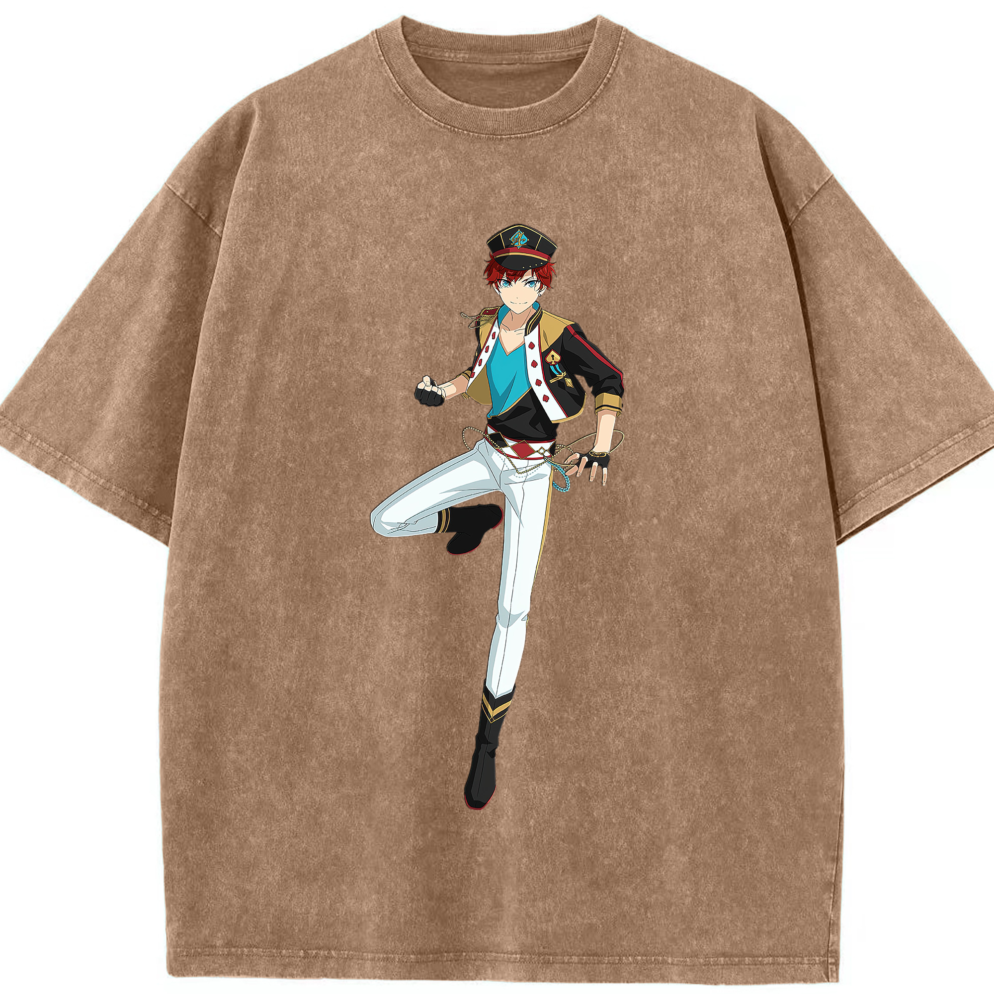 （画像用） あんさんぶるスターズ! Ensemble Stars 綿100% ヴィンテージ風 半袖Tシャツ（フロントプリント）