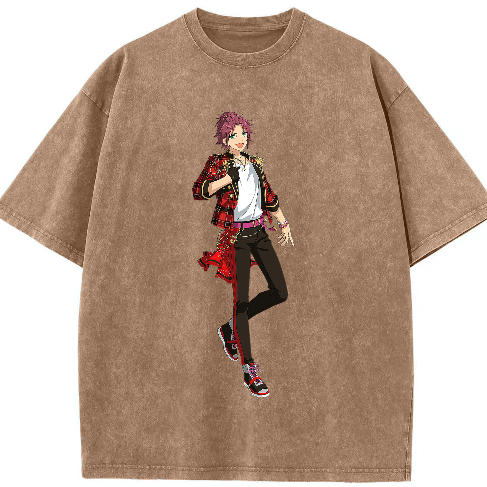 （画像用） あんさんぶるスターズ! Ensemble Stars 綿100% ヴィンテージ風 半袖Tシャツ（フロントプリント）