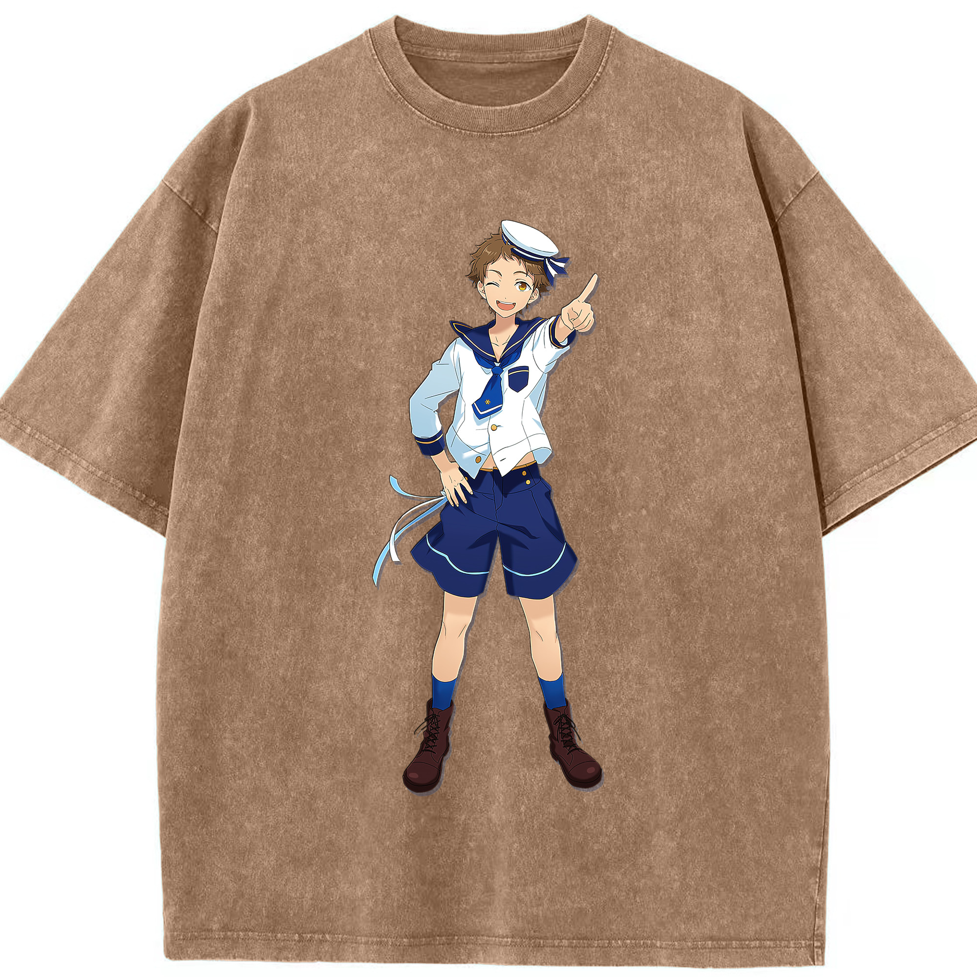 （画像用） あんさんぶるスターズ! Ensemble Stars 綿100% ヴィンテージ風 半袖Tシャツ（フロントプリント）