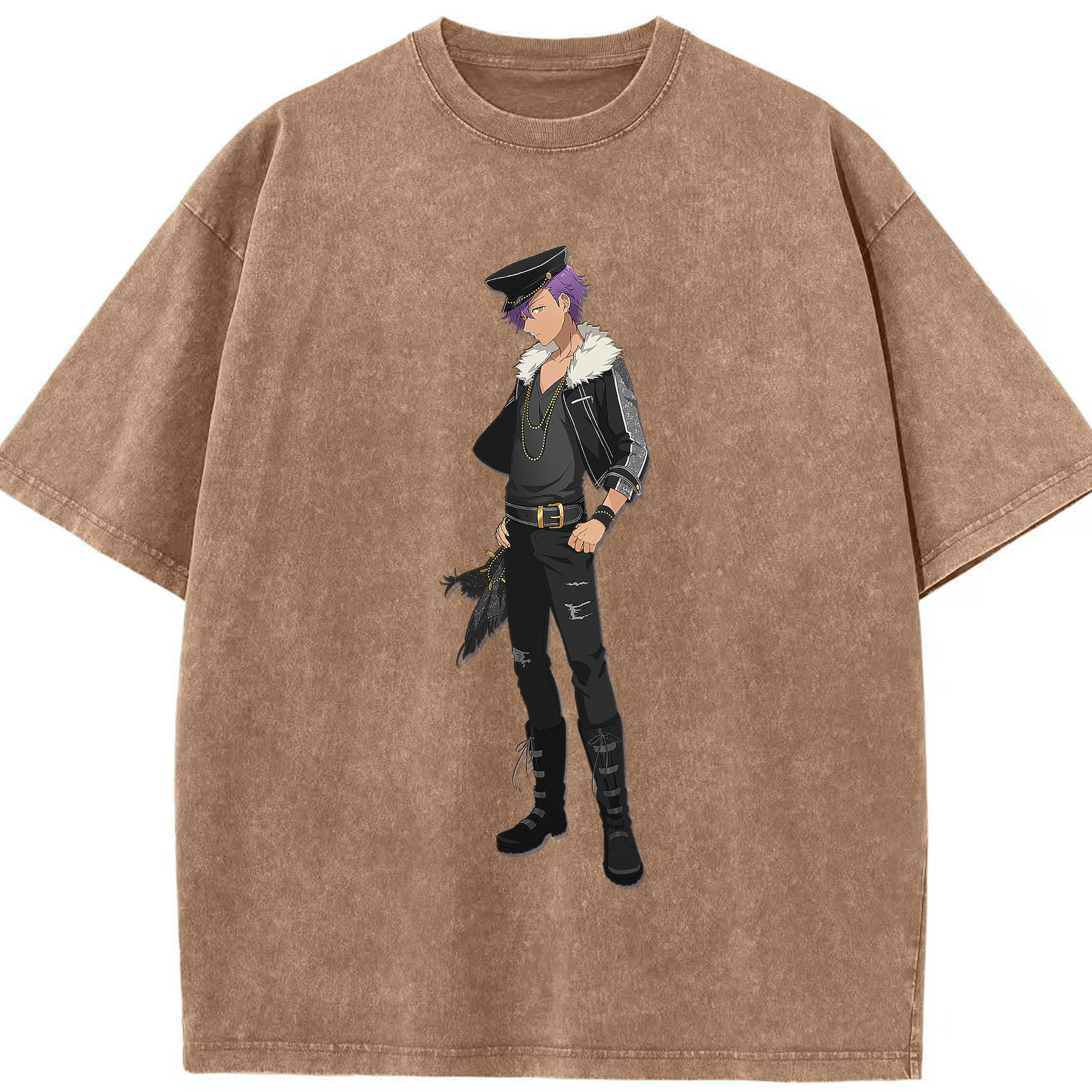 （画像用） あんさんぶるスターズ! Ensemble Stars 綿100% ヴィンテージ風 半袖Tシャツ（フロントプリント）