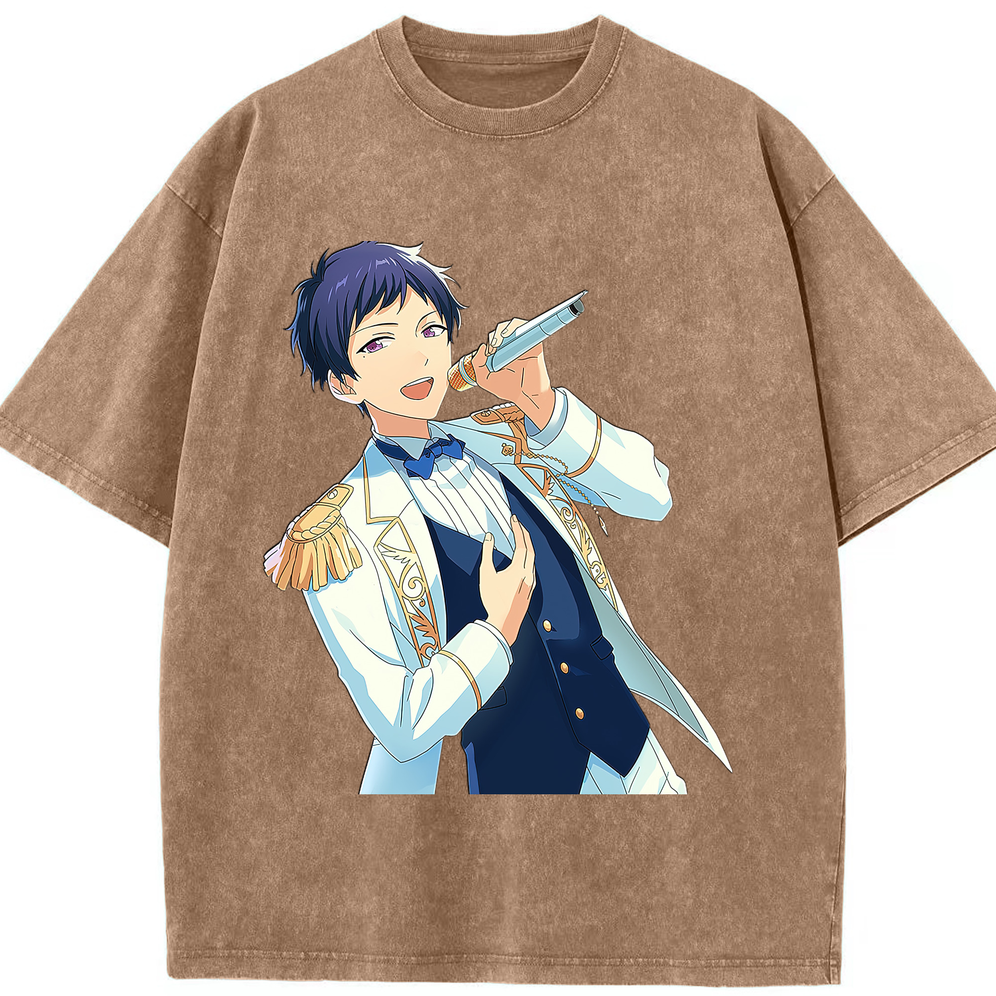 （画像用） あんさんぶるスターズ! Ensemble Stars 綿100% ヴィンテージ風 半袖Tシャツ（フロントプリント）