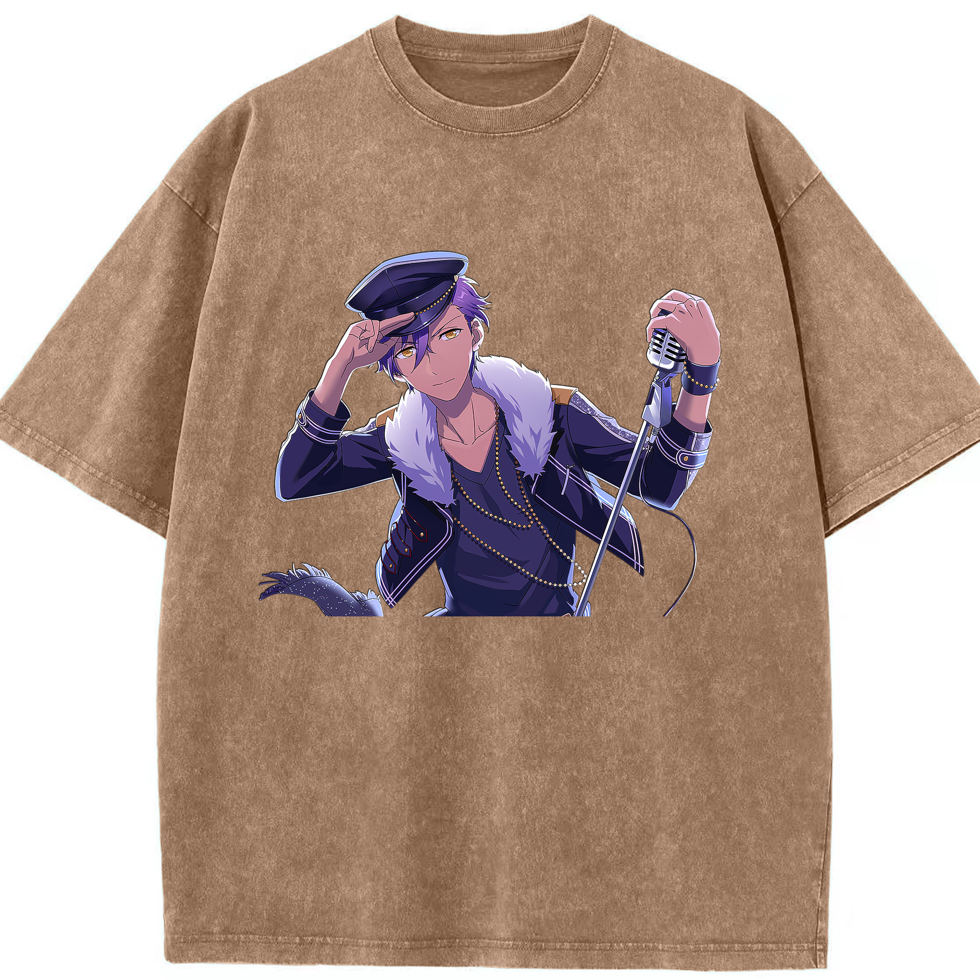 （画像用） あんさんぶるスターズ! Ensemble Stars 綿100% ヴィンテージ風 半袖Tシャツ（フロントプリント）