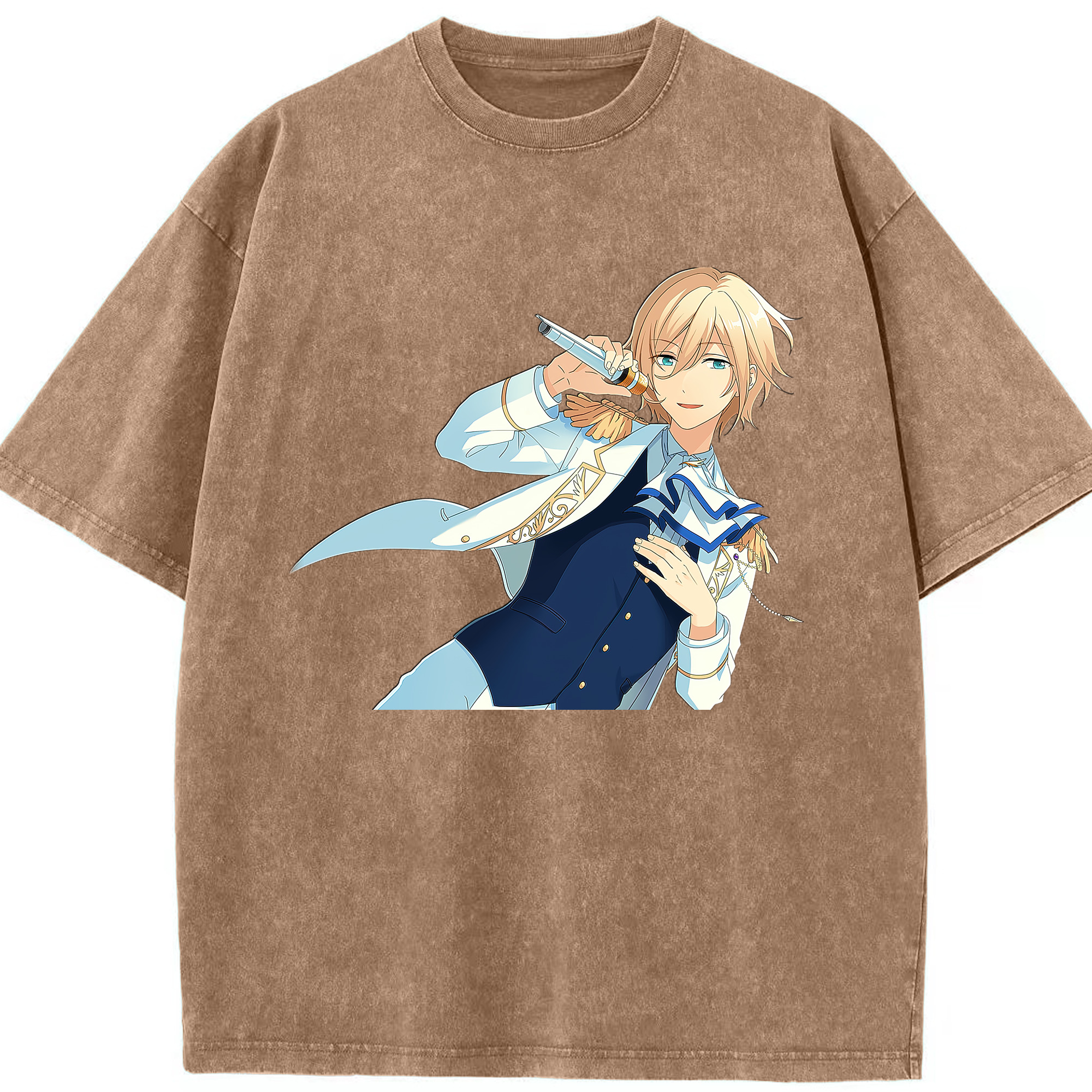 （画像用） あんさんぶるスターズ! Ensemble Stars 綿100% ヴィンテージ風 半袖Tシャツ（フロントプリント）