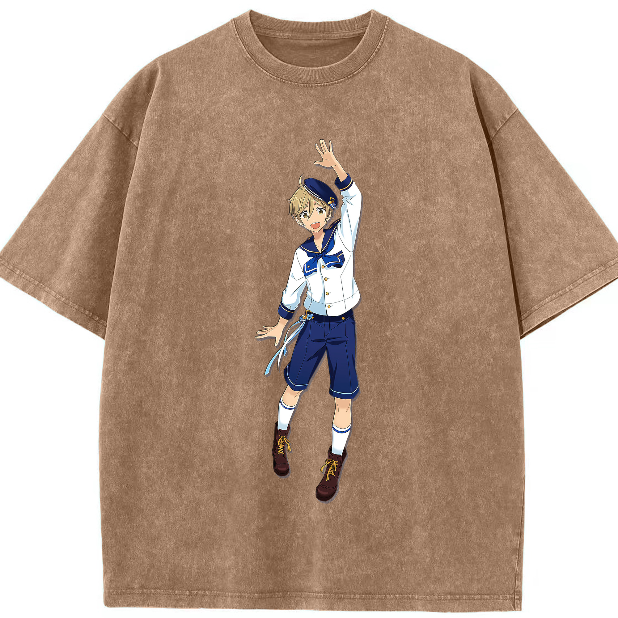 （画像用） あんさんぶるスターズ! Ensemble Stars 綿100% ヴィンテージ風 半袖Tシャツ（フロントプリント）