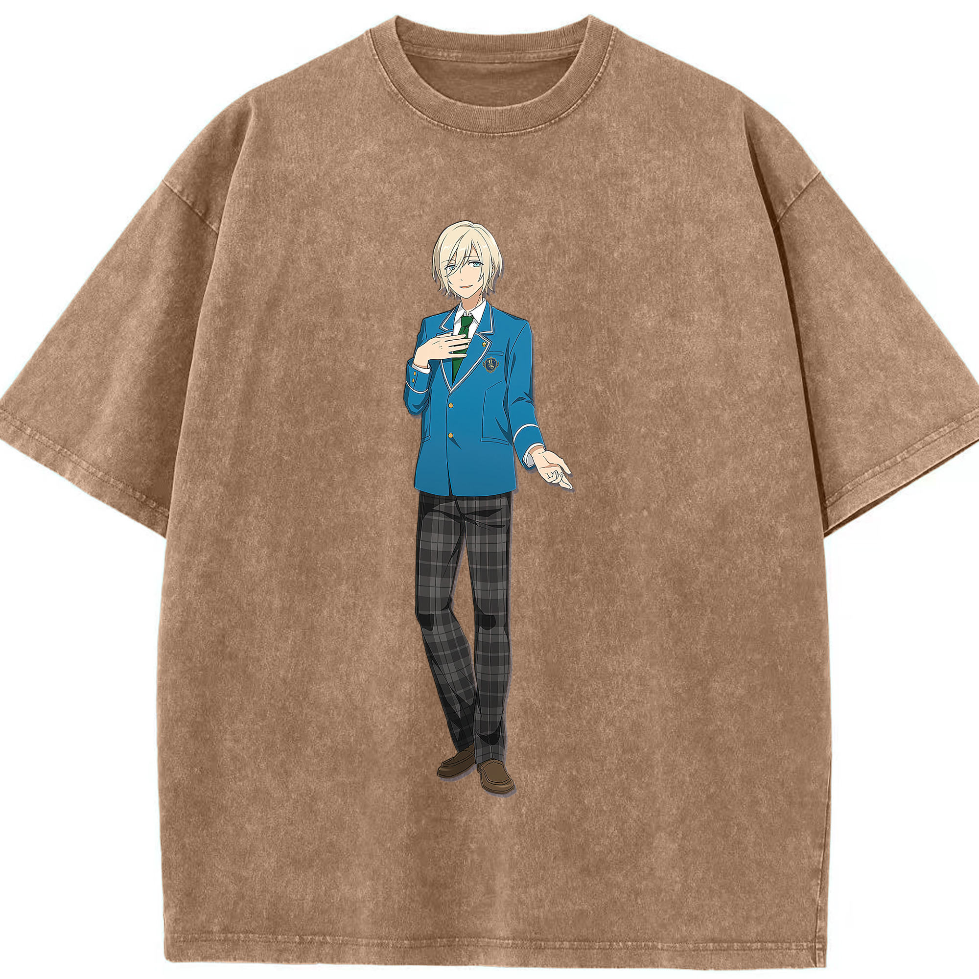 （画像用） あんさんぶるスターズ! Ensemble Stars 綿100% ヴィンテージ風 半袖Tシャツ（フロントプリント）