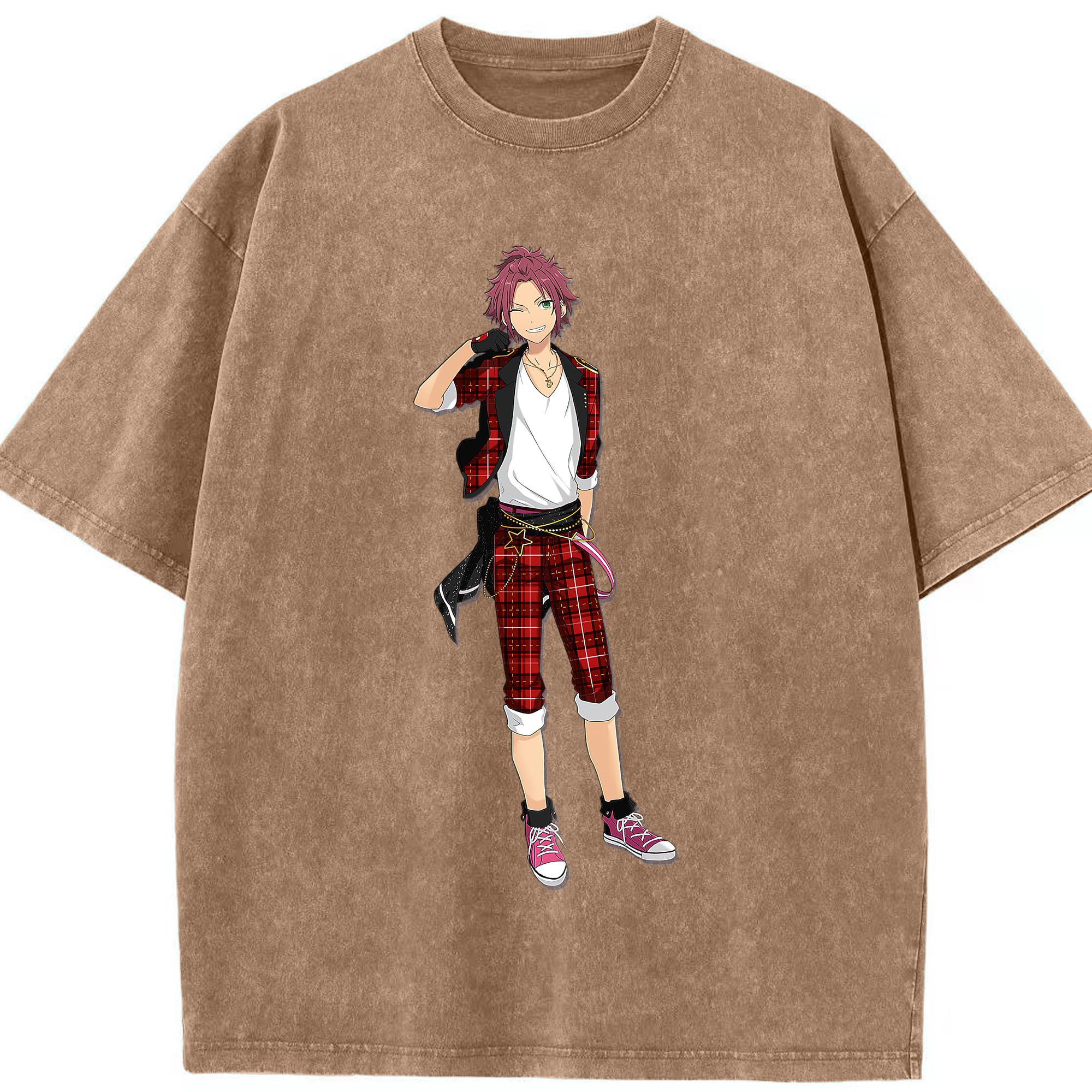 （画像用） あんさんぶるスターズ! Ensemble Stars 綿100% ヴィンテージ風 半袖Tシャツ（フロントプリント）