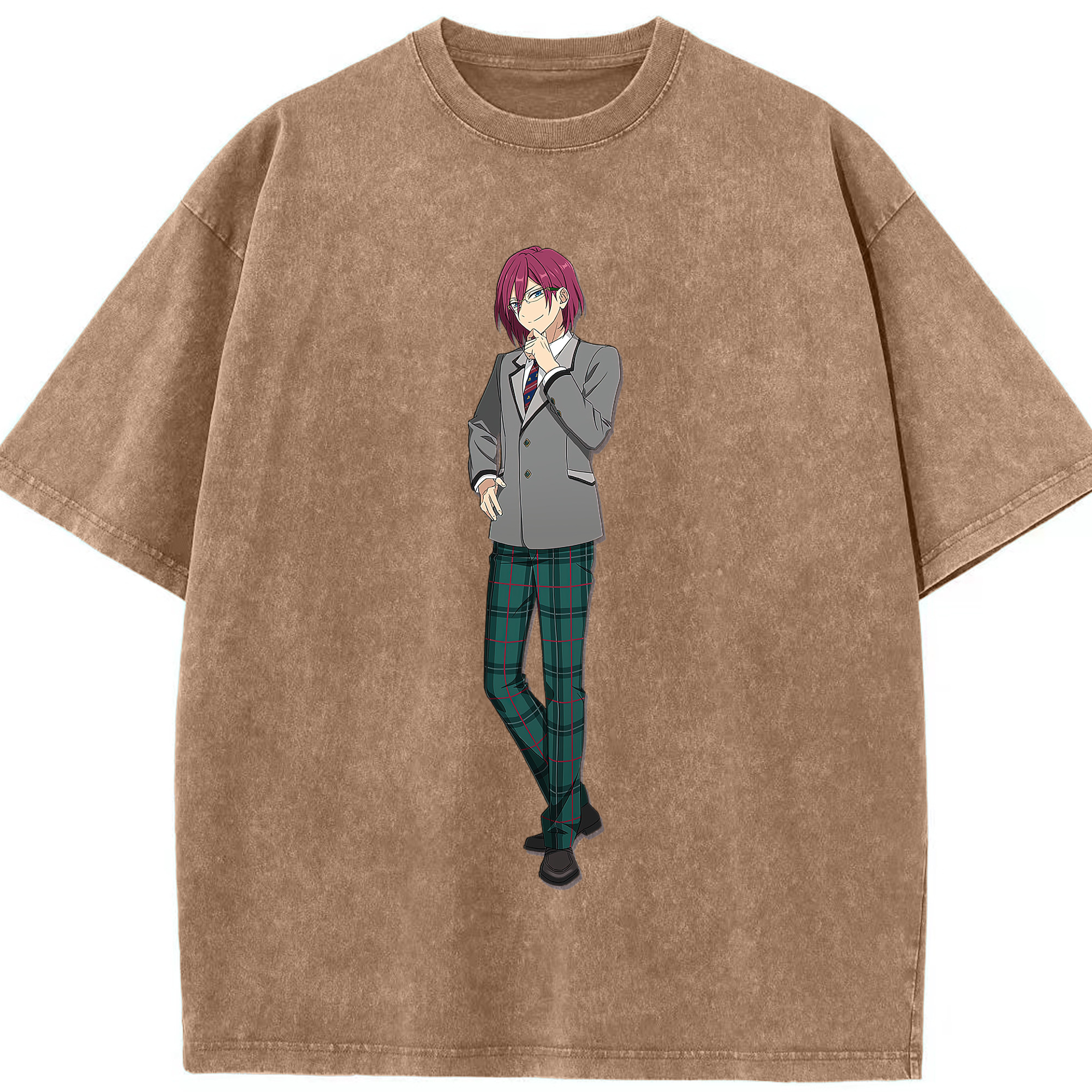 （画像用） あんさんぶるスターズ! Ensemble Stars 綿100% ヴィンテージ風 半袖Tシャツ（フロントプリント）