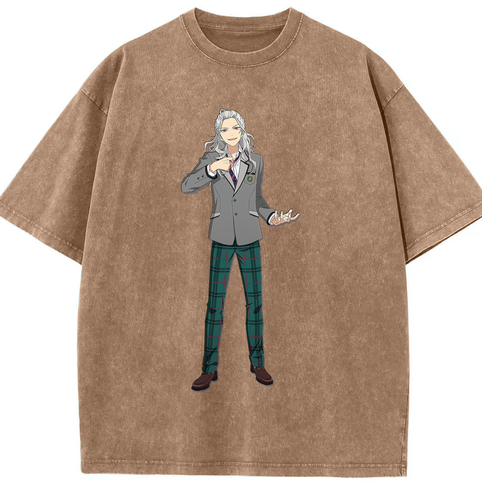 （画像用） あんさんぶるスターズ! Ensemble Stars 綿100% ヴィンテージ風 半袖Tシャツ（フロントプリント）