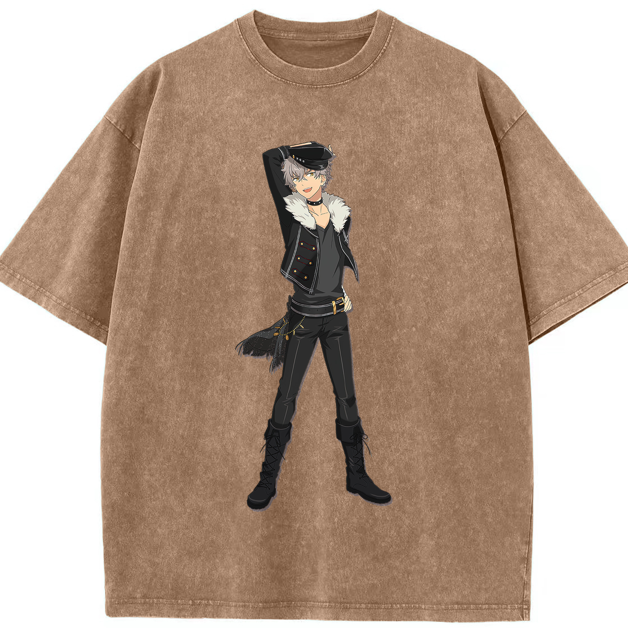 （画像用） あんさんぶるスターズ! Ensemble Stars 綿100% ヴィンテージ風 半袖Tシャツ（フロントプリント）