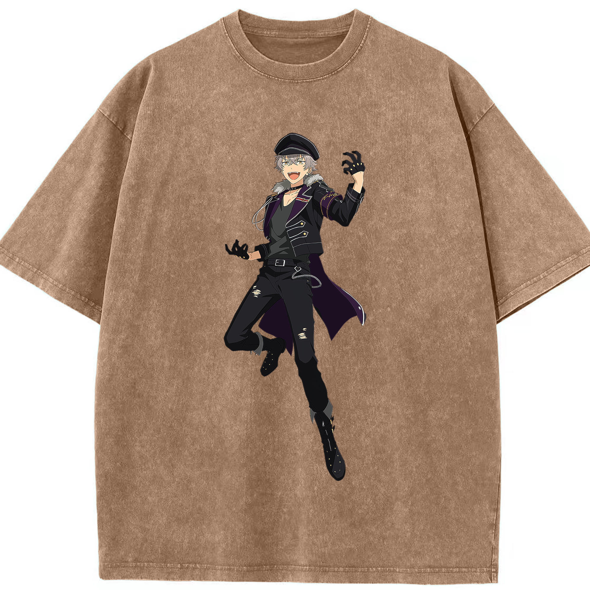 （画像用） あんさんぶるスターズ! Ensemble Stars 綿100% ヴィンテージ風 半袖Tシャツ（フロントプリント）