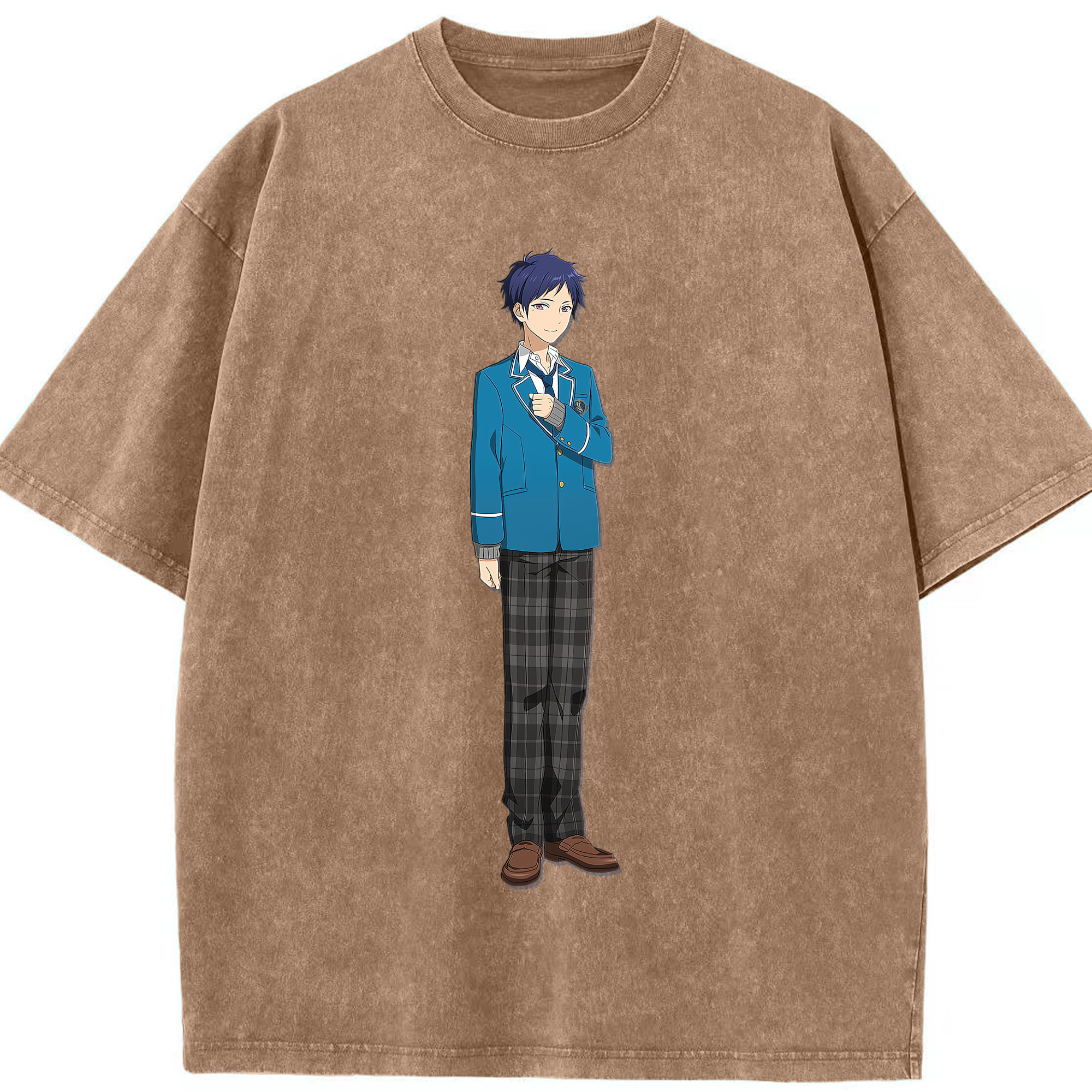 （画像用） あんさんぶるスターズ! Ensemble Stars 綿100% ヴィンテージ風 半袖Tシャツ（フロントプリント）