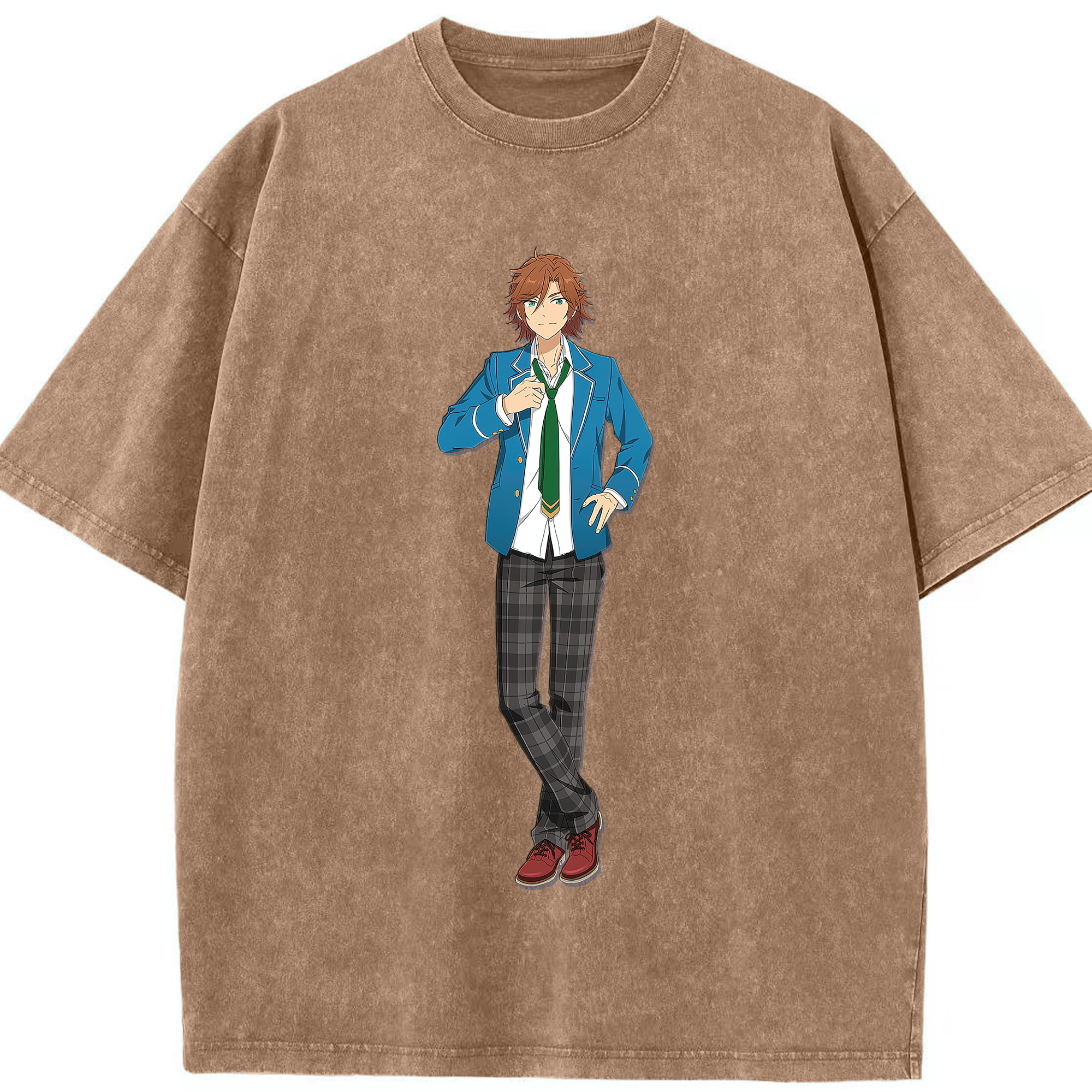 （画像用） あんさんぶるスターズ! Ensemble Stars 綿100% ヴィンテージ風 半袖Tシャツ（フロントプリント）