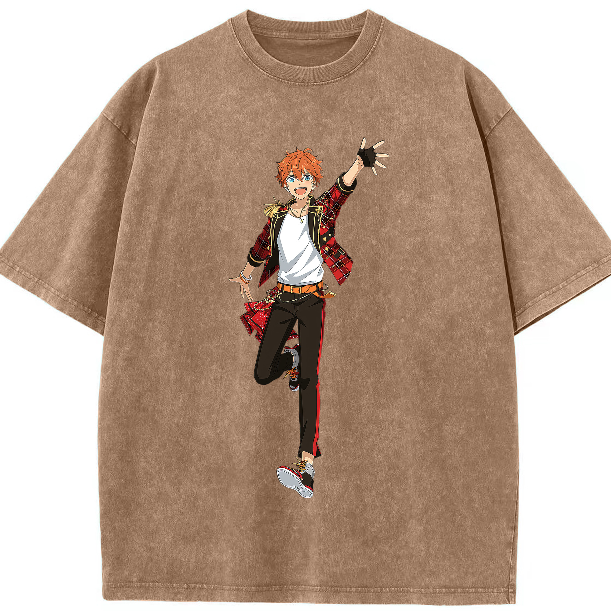 （画像用） あんさんぶるスターズ! Ensemble Stars 綿100% ヴィンテージ風 半袖Tシャツ（フロントプリント）