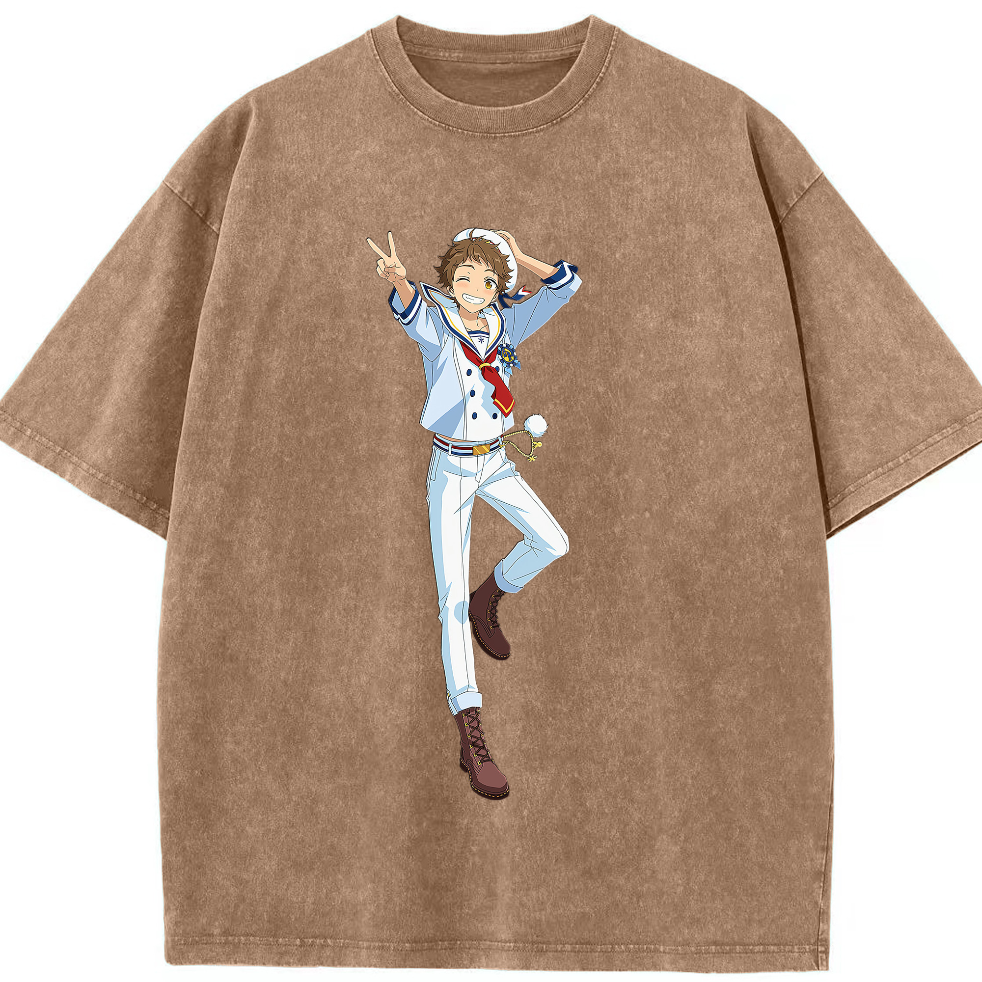 （画像用） あんさんぶるスターズ! Ensemble Stars 綿100% ヴィンテージ風 半袖Tシャツ（フロントプリント）