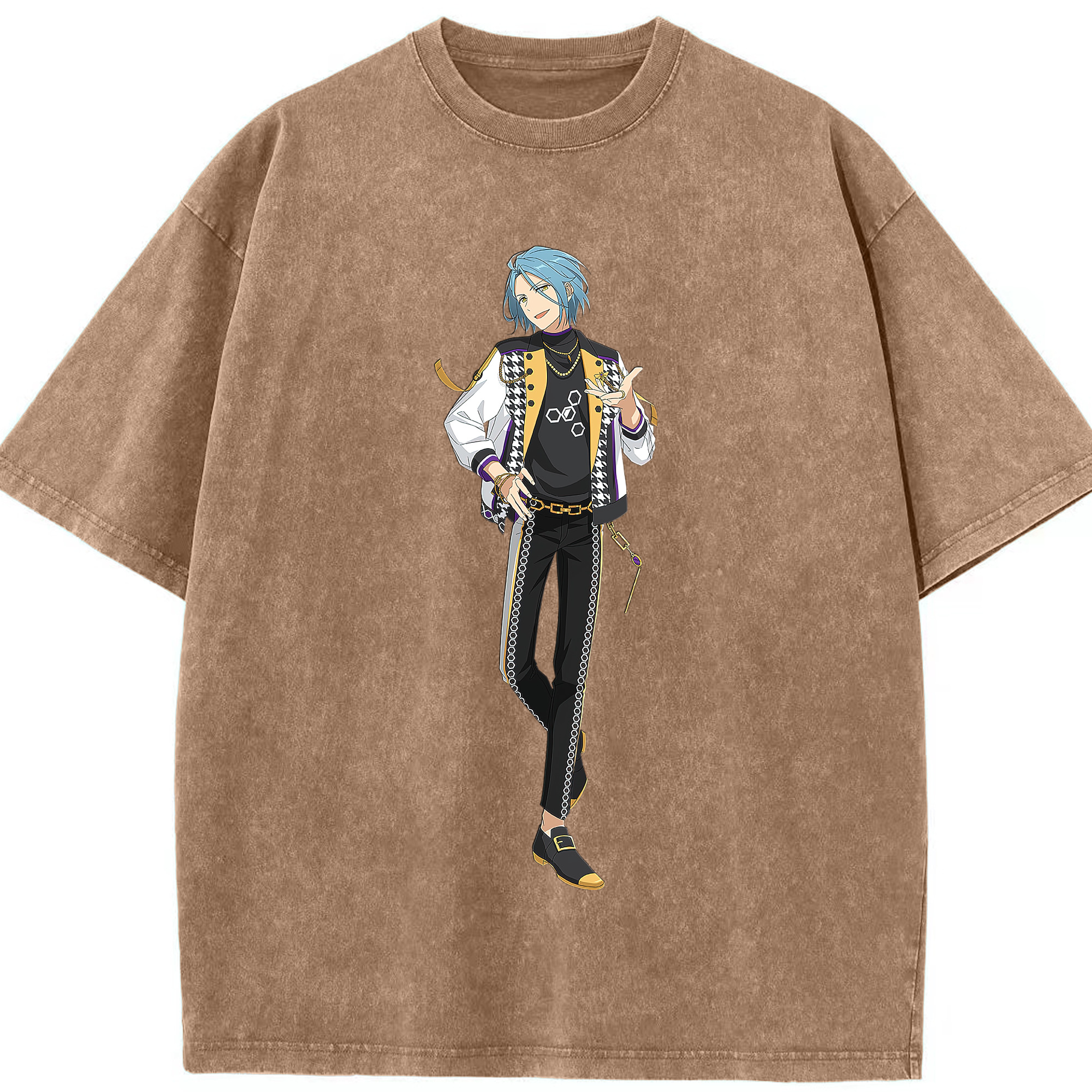 （画像用） あんさんぶるスターズ! Ensemble Stars 綿100% ヴィンテージ風 半袖Tシャツ（フロントプリント）