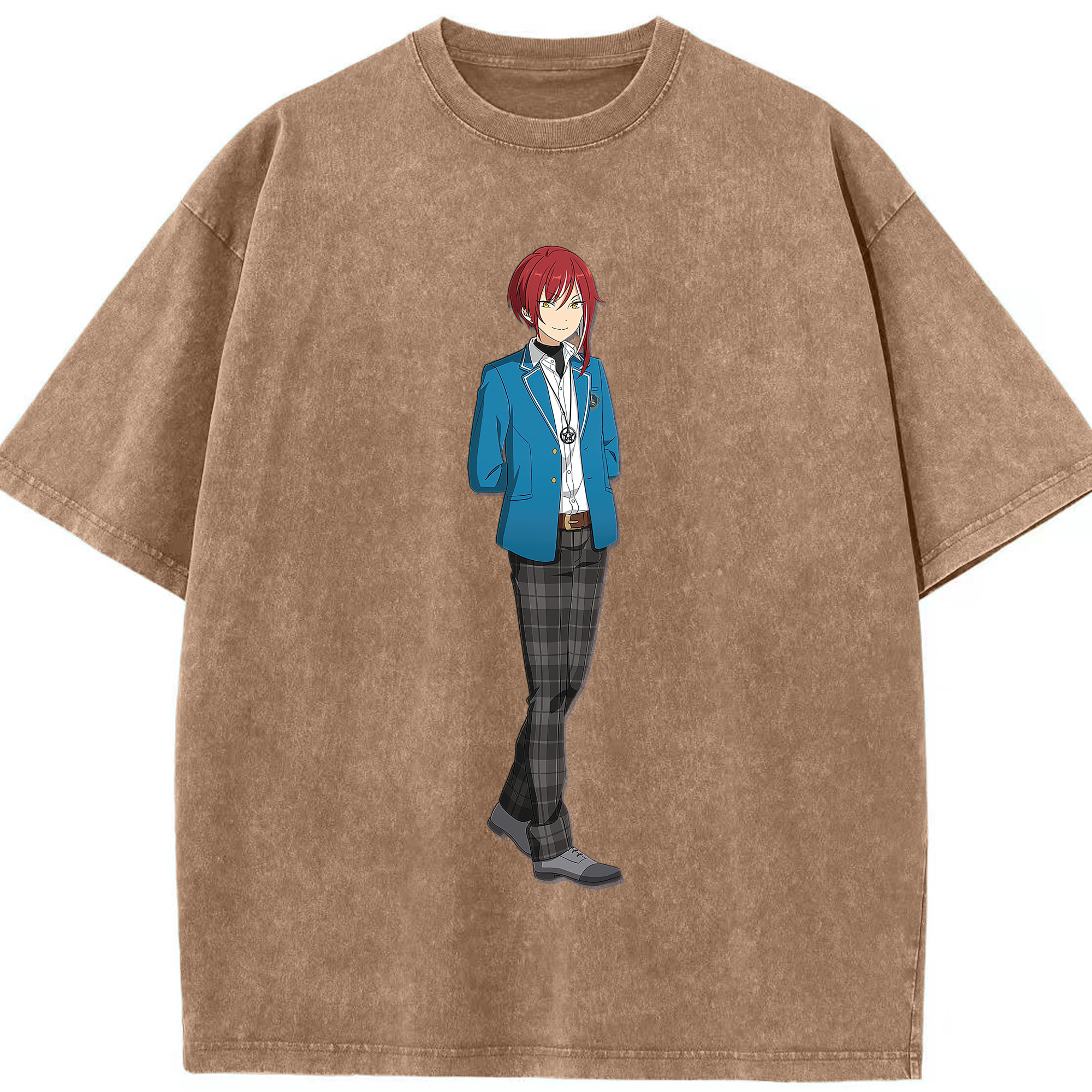 （画像用） あんさんぶるスターズ! Ensemble Stars 綿100% ヴィンテージ風 半袖Tシャツ（フロントプリント）