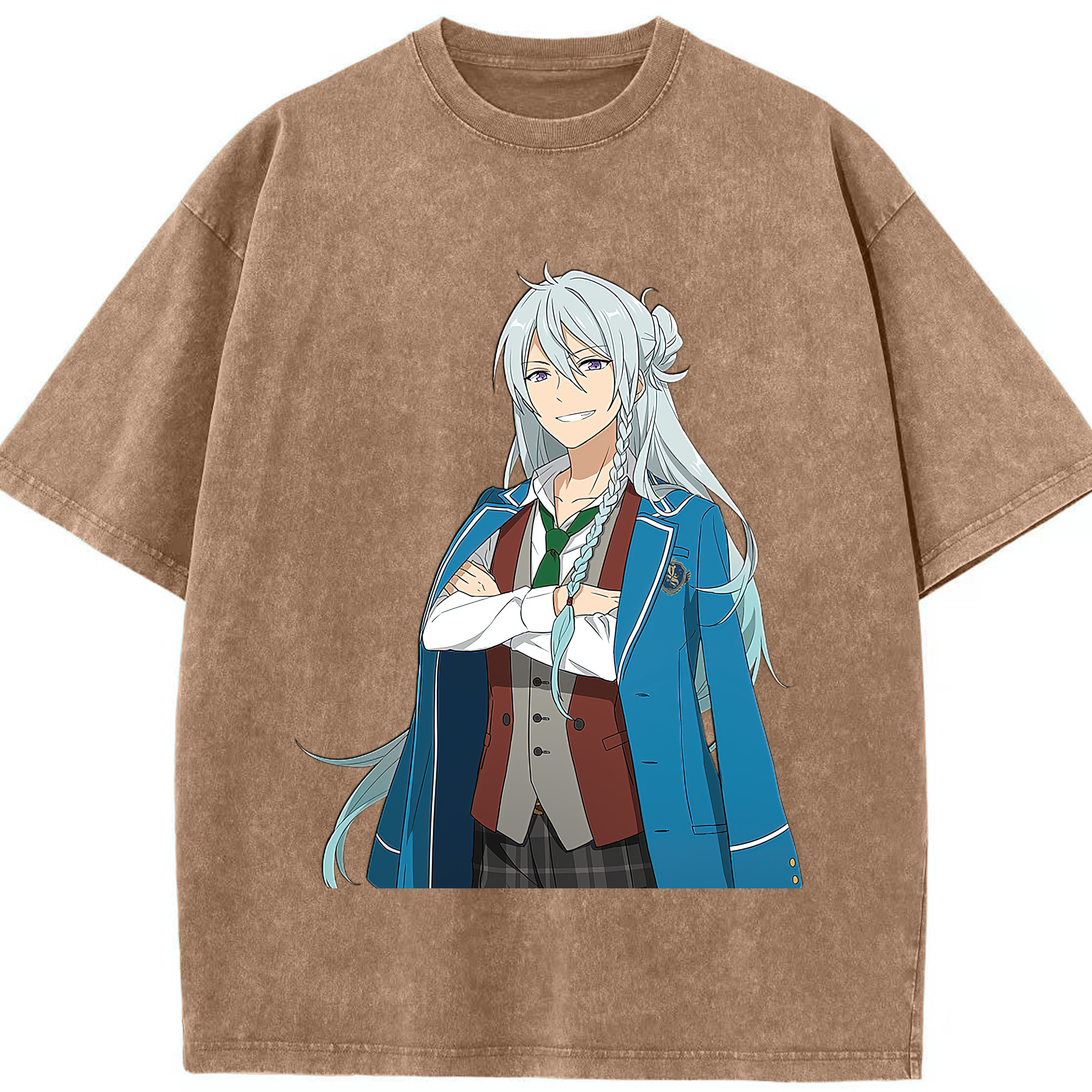 （画像用） あんさんぶるスターズ! Ensemble Stars 綿100% ヴィンテージ風 半袖Tシャツ（フロントプリント）