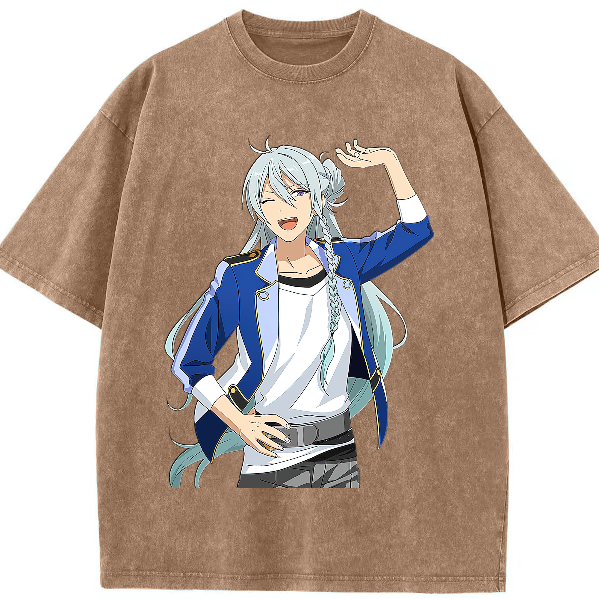 （画像用） あんさんぶるスターズ! Ensemble Stars 綿100% ヴィンテージ風 半袖Tシャツ（フロントプリント）