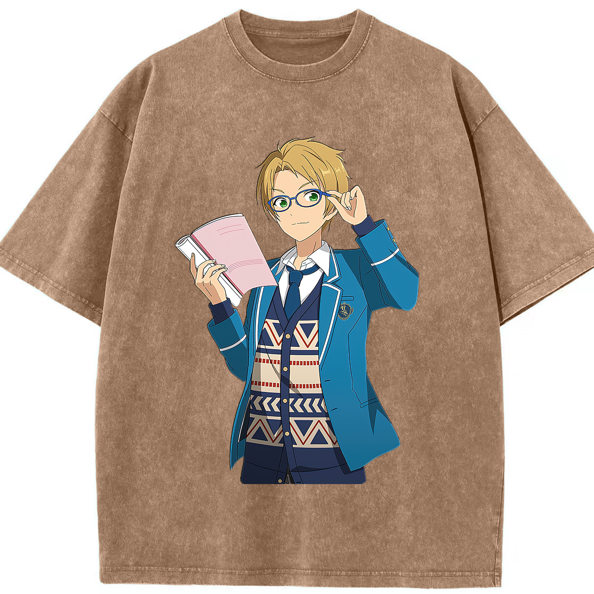 （画像用） あんさんぶるスターズ! Ensemble Stars 綿100% ヴィンテージ風 半袖Tシャツ（フロントプリント）