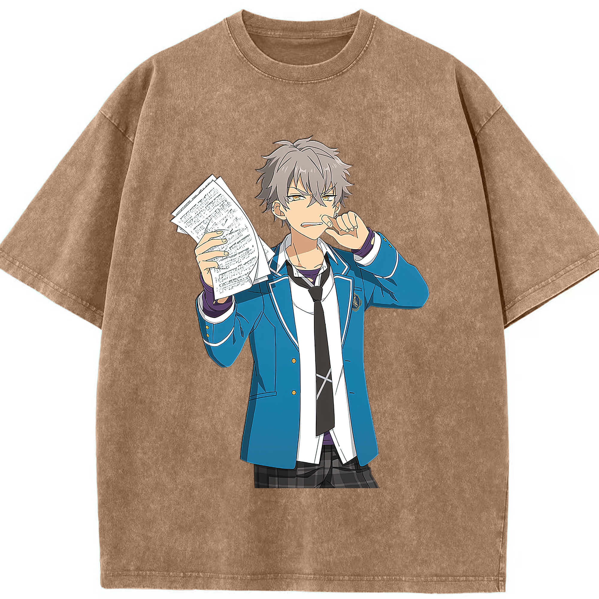 （画像用） あんさんぶるスターズ! Ensemble Stars 綿100% ヴィンテージ風 半袖Tシャツ（フロントプリント）