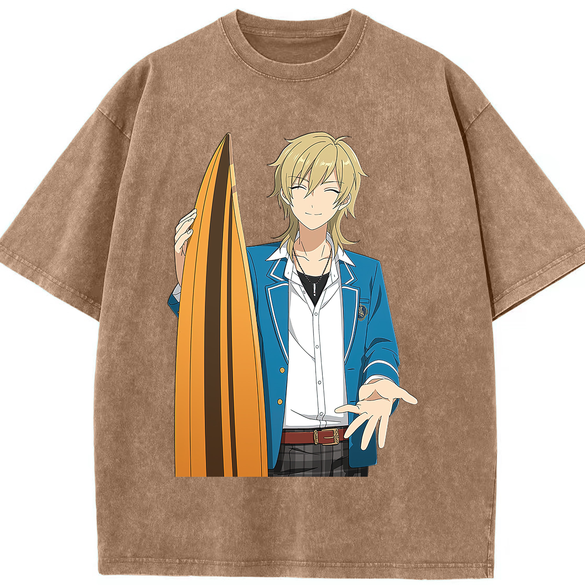 （画像用） あんさんぶるスターズ! Ensemble Stars 綿100% ヴィンテージ風 半袖Tシャツ（フロントプリント）