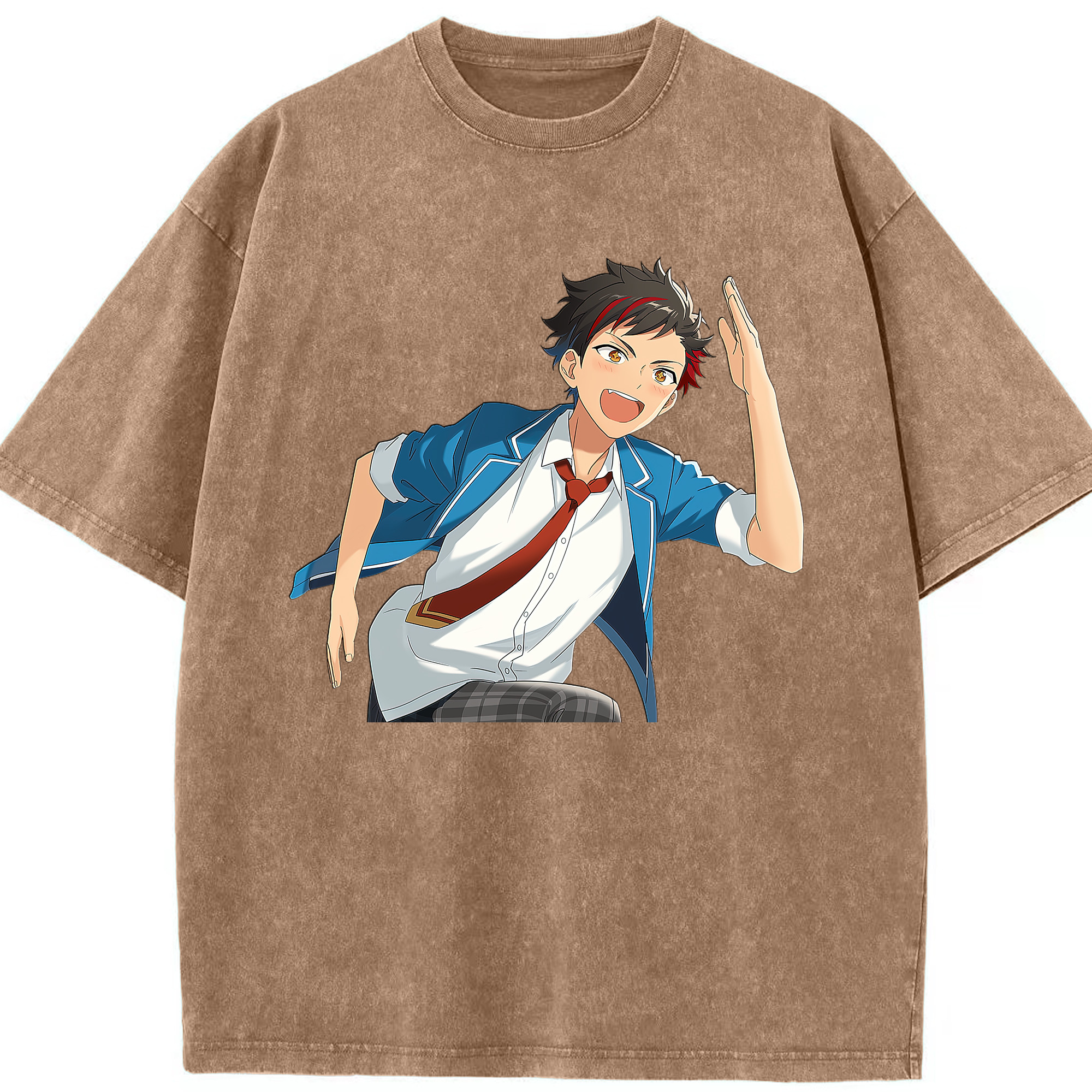 （画像用） あんさんぶるスターズ! Ensemble Stars 綿100% ヴィンテージ風 半袖Tシャツ（フロントプリント）