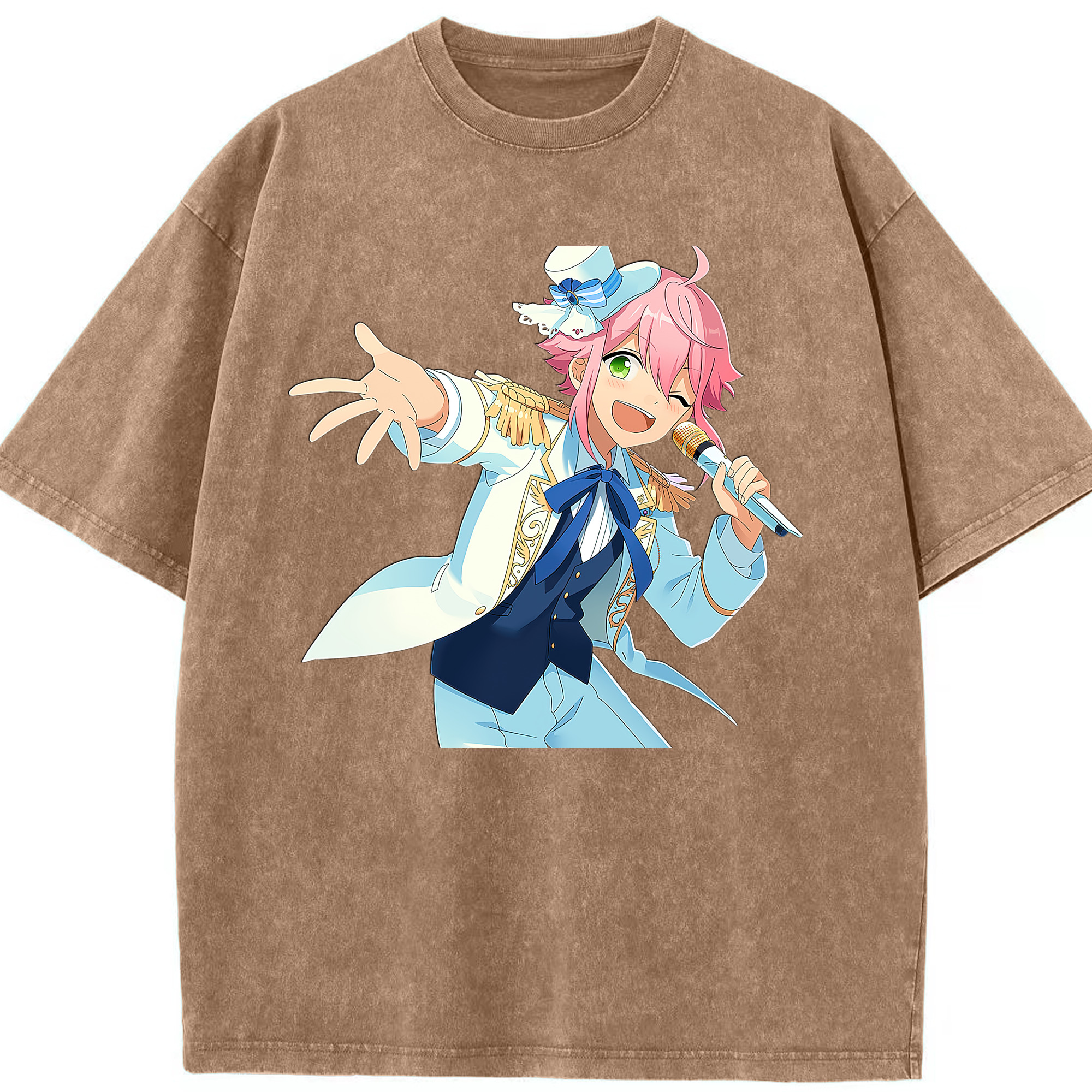 （画像用） あんさんぶるスターズ! Ensemble Stars 綿100% ヴィンテージ風 半袖Tシャツ（フロントプリント）