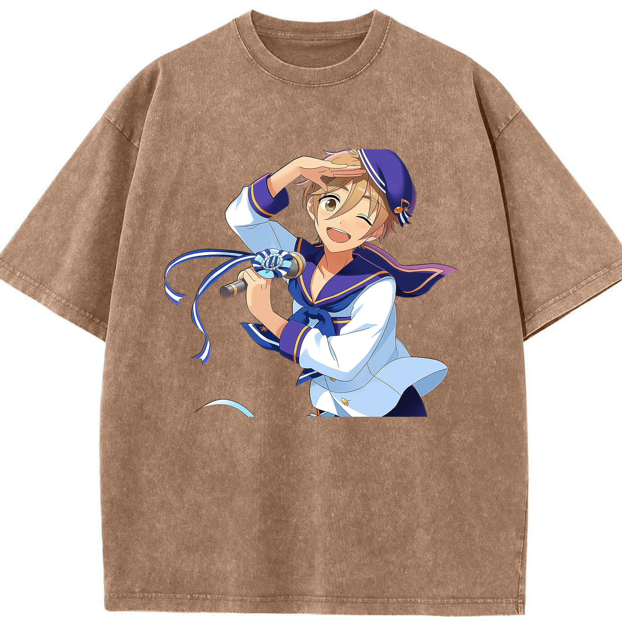（画像用） あんさんぶるスターズ! Ensemble Stars 綿100% ヴィンテージ風 半袖Tシャツ（フロントプリント）