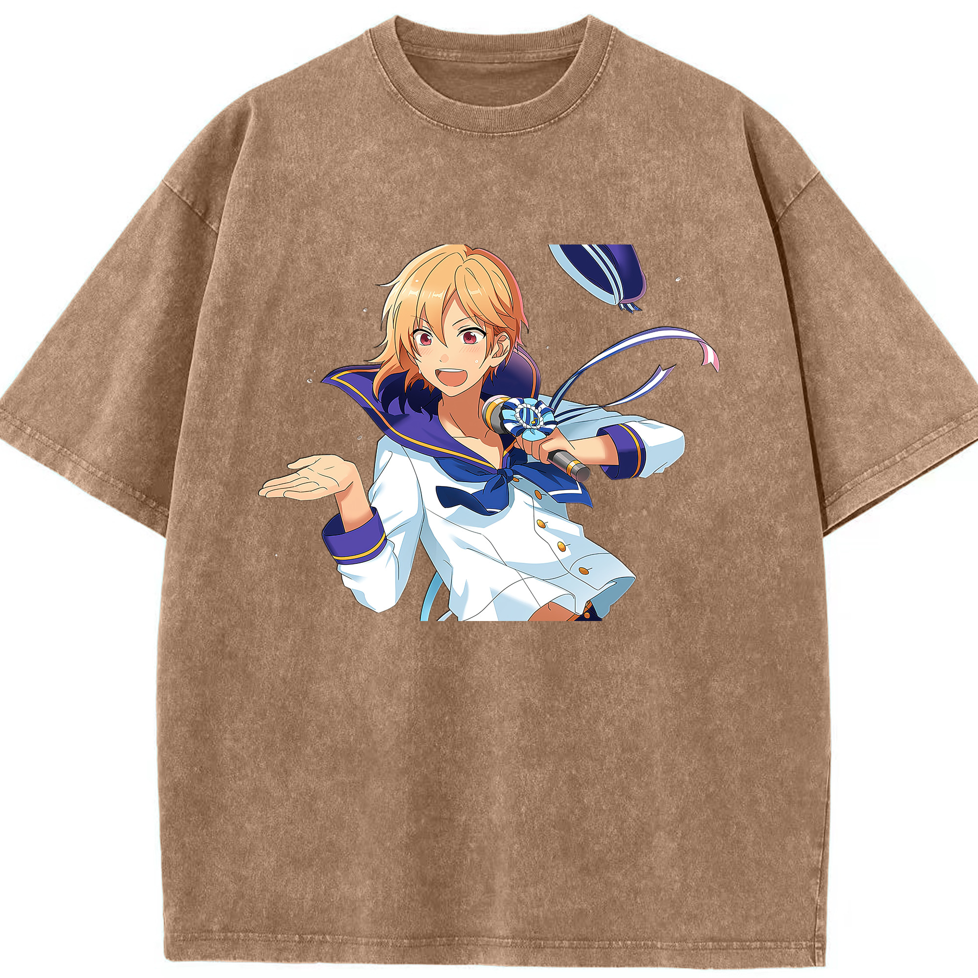 （画像用） あんさんぶるスターズ! Ensemble Stars 綿100% ヴィンテージ風 半袖Tシャツ（フロントプリント）