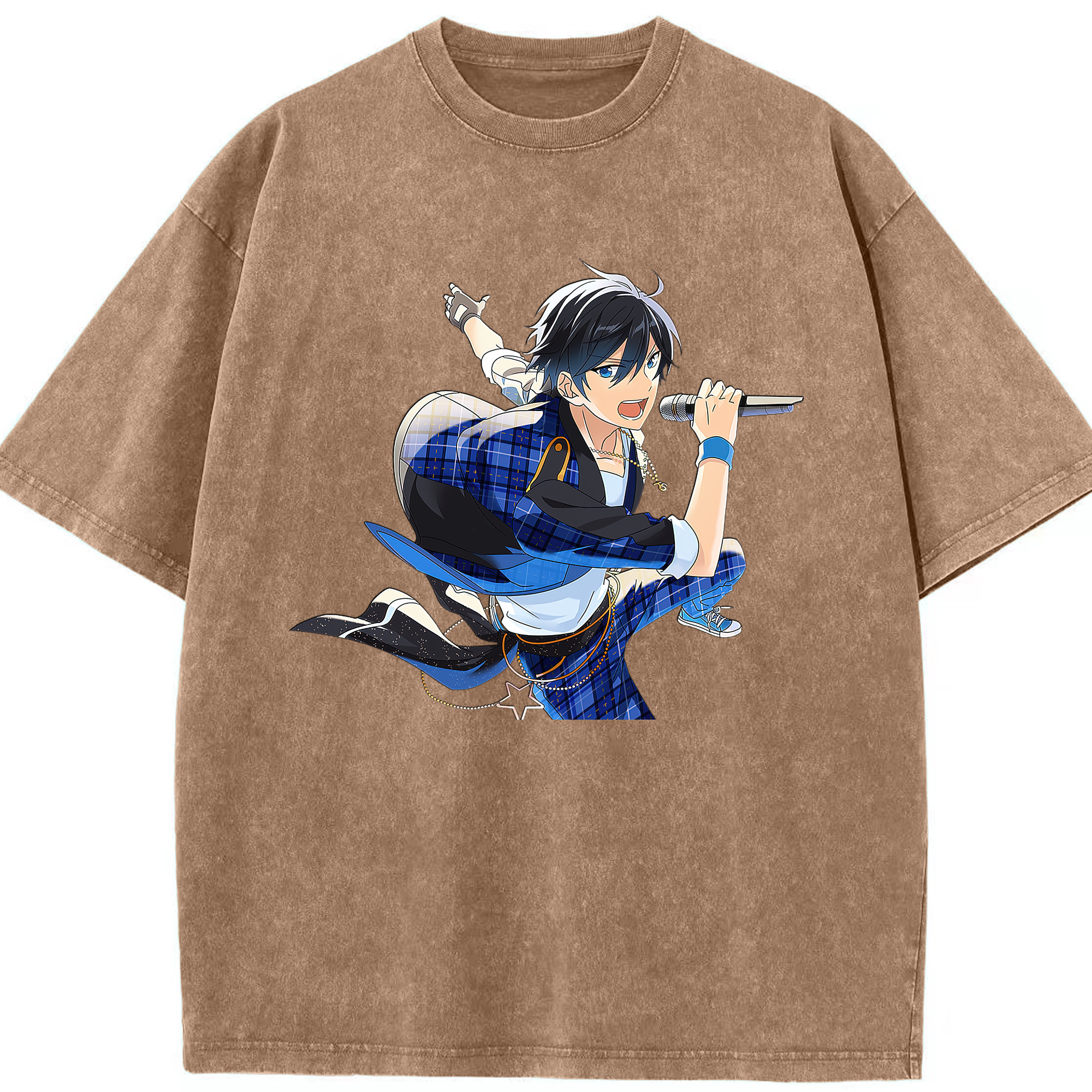 （画像用） あんさんぶるスターズ! Ensemble Stars 綿100% ヴィンテージ風 半袖Tシャツ（フロントプリント）