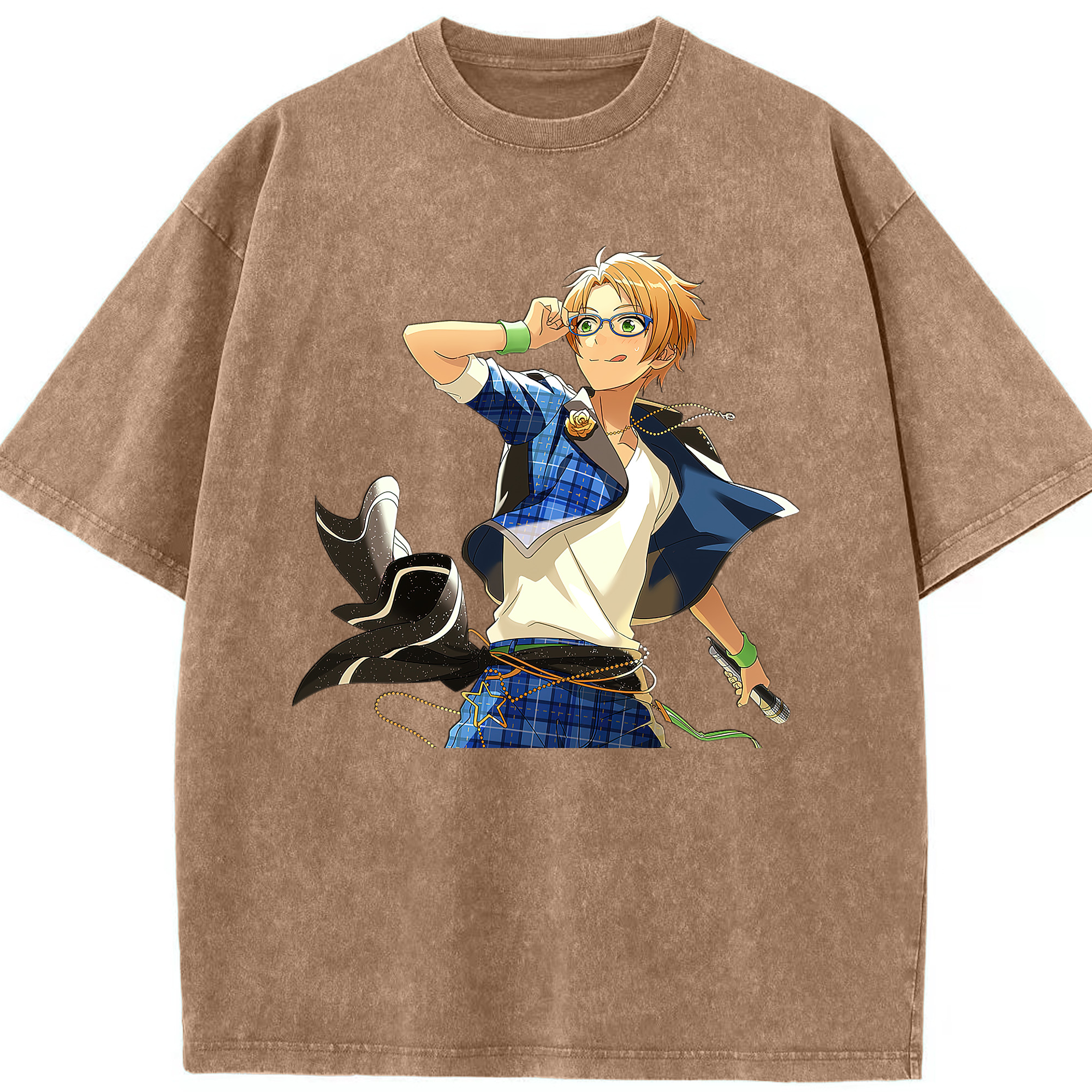 （画像用） あんさんぶるスターズ! Ensemble Stars 綿100% ヴィンテージ風 半袖Tシャツ（フロントプリント）