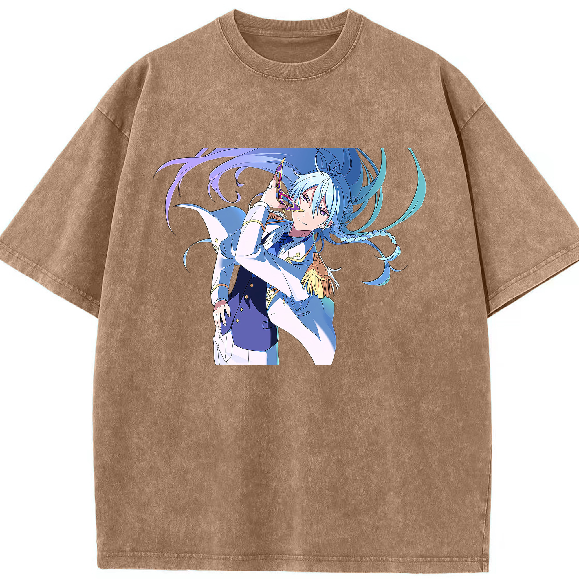 （画像用） あんさんぶるスターズ! Ensemble Stars 綿100% ヴィンテージ風 半袖Tシャツ（フロントプリント）