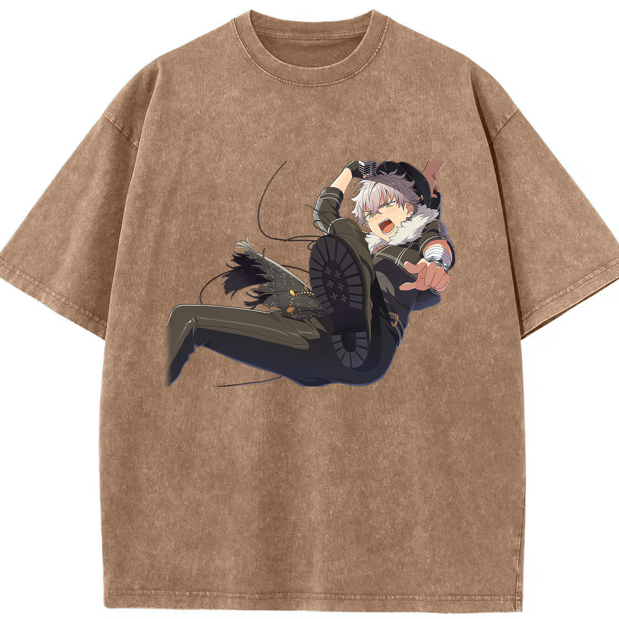 （画像用） あんさんぶるスターズ! Ensemble Stars 綿100% ヴィンテージ風 半袖Tシャツ（フロントプリント）