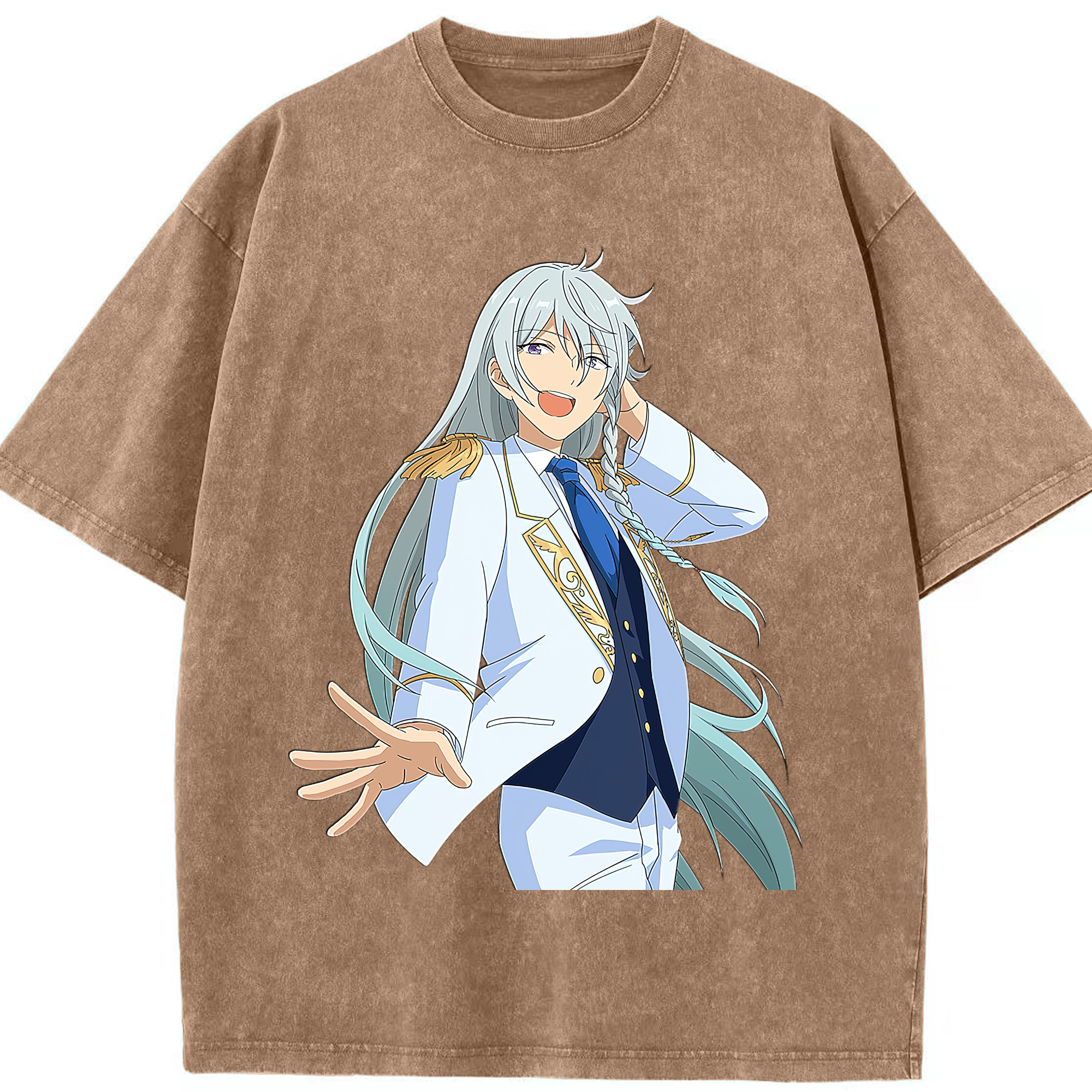 （画像用） あんさんぶるスターズ! Ensemble Stars 綿100% ヴィンテージ風 半袖Tシャツ（フロントプリント）